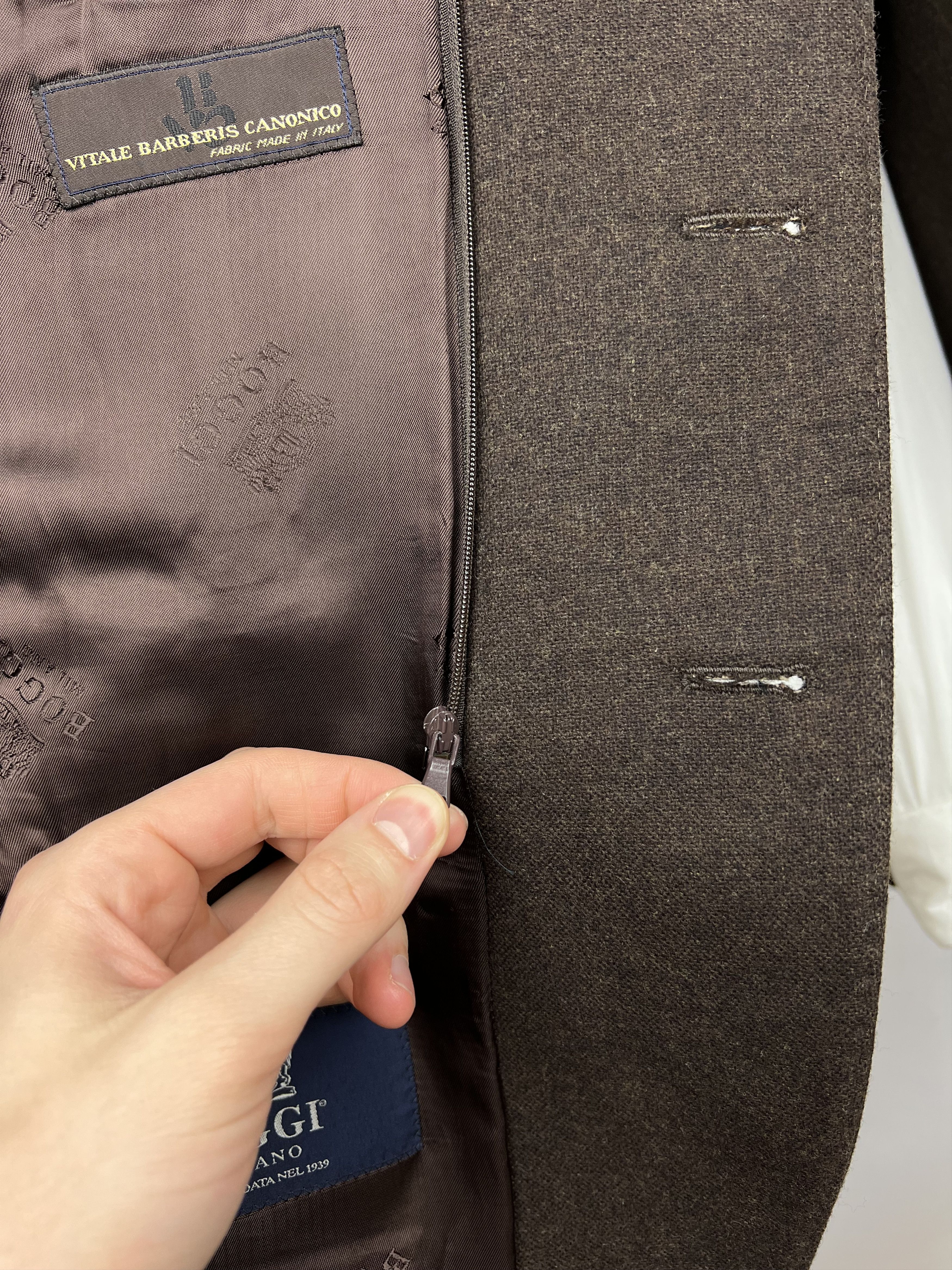 Boggi x Vitale Barberis Solid Soft Wool Half-Lined Sport Coat Size 42R - 11 Thumbnail