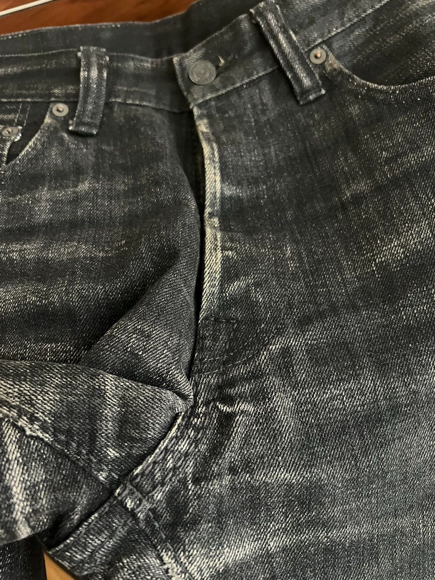 Pure Blue Japan Pure Blue Japan 14oz selvedge black denim 32 as is Size US 32 / EU 48 - 5 Thumbnail