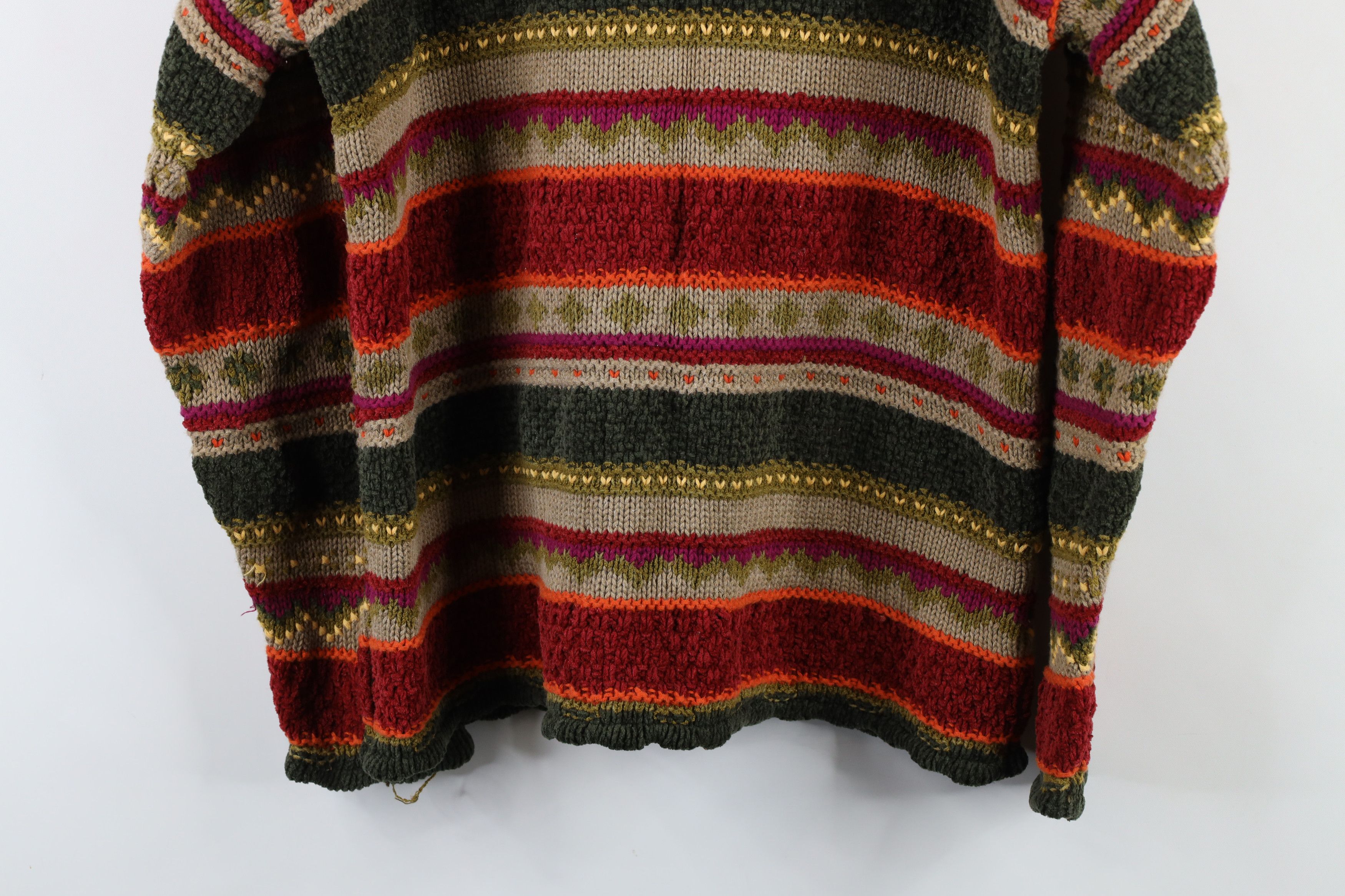 Vintage Vintage 90s Streetwear Fair Isle Knit Cardigan Sweater Size S / US 4 / IT 40 - 13 Thumbnail