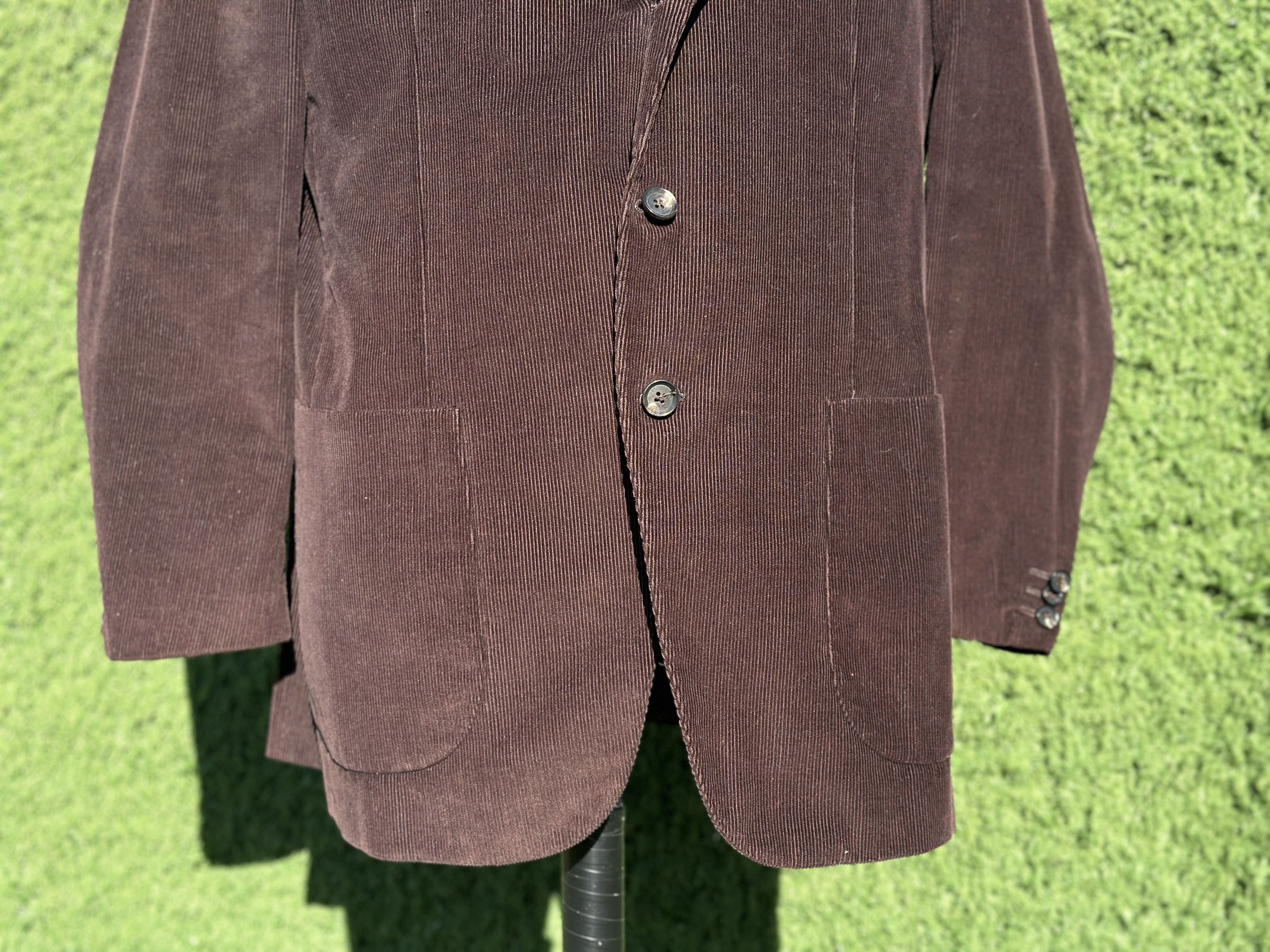 Isaia Rare Isaia Napoli Brown Corduroy Blazer Size 54 Drop 7R Size 54R - 7 Thumbnail
