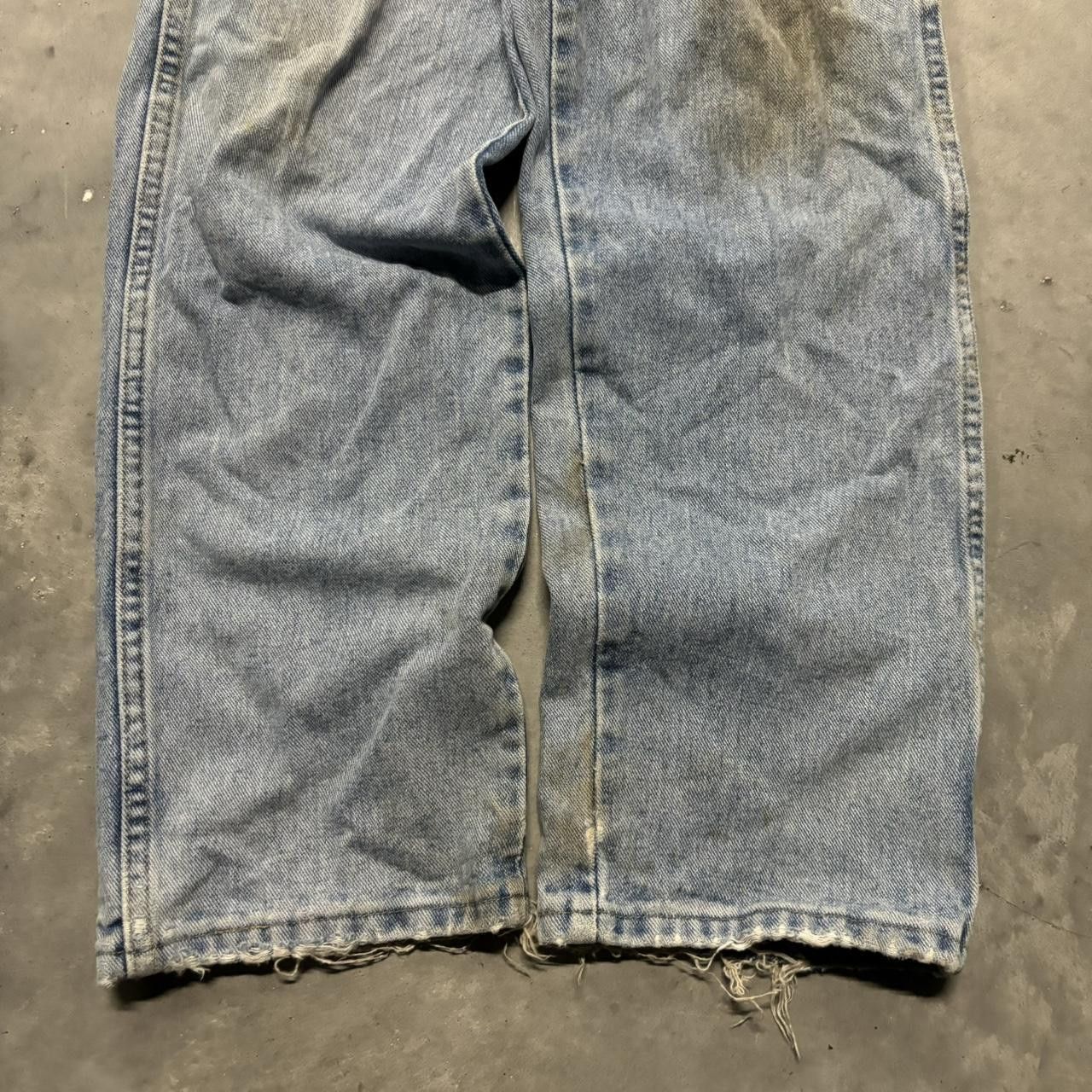 Japanese Brand × Vintage Crazy Vintage 90s Grunge Light Wash Distressed Denim Jeans! Size US 32 / EU 48 - 6 Thumbnail