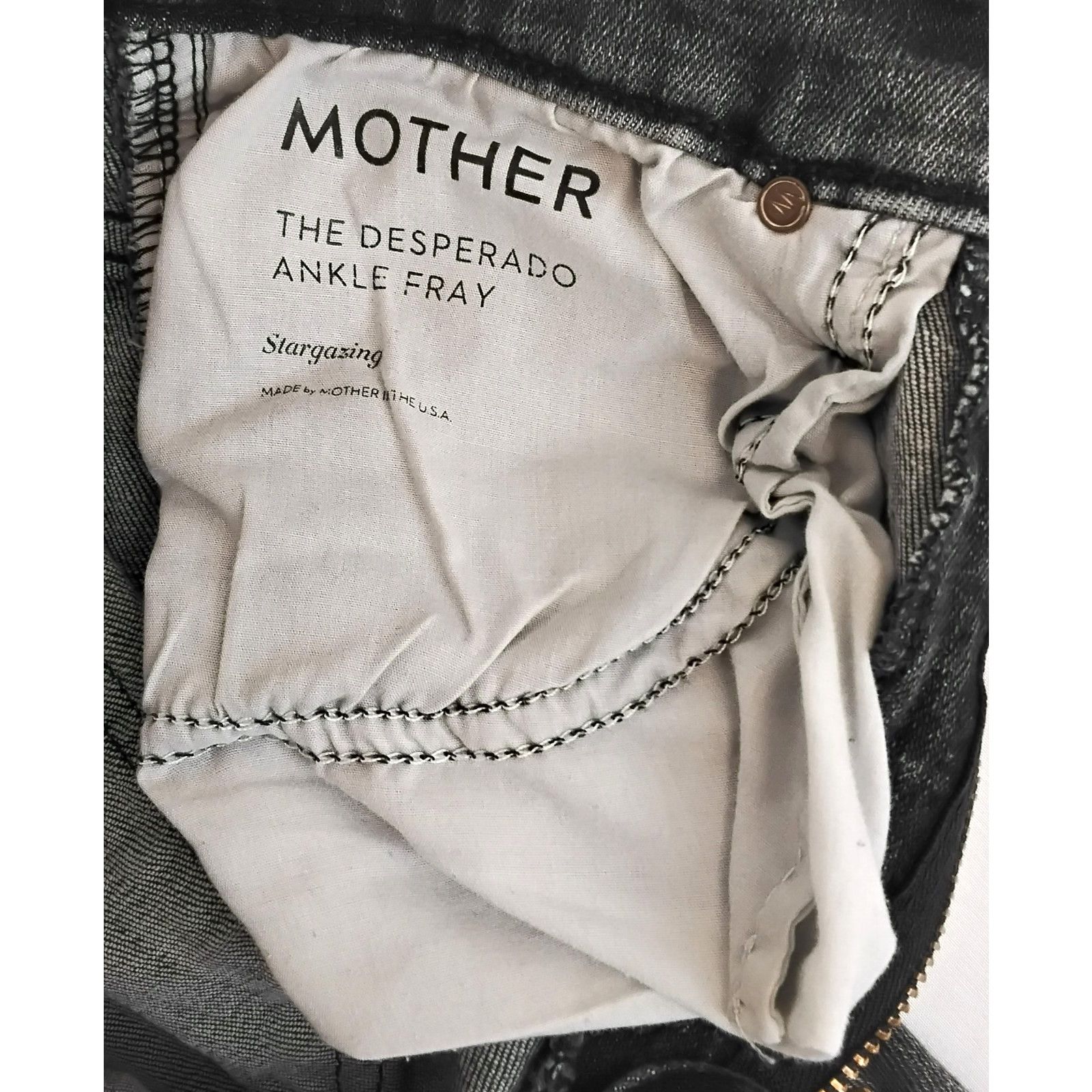 MOTHER Mother Denim Jeans Women's 25 Black The Desperado Ankle Size 25" / US 0 / IT 36 - 6 Thumbnail