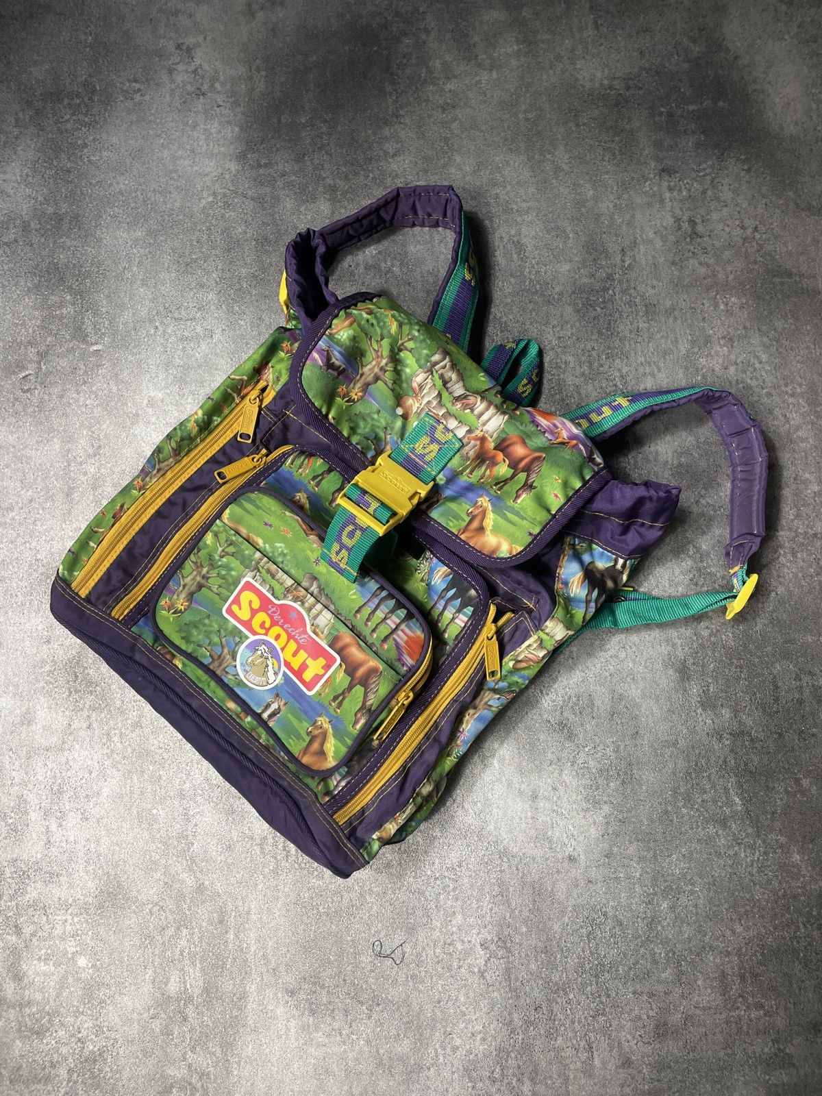 Vintage 🔥RARE🔥Vintage Y2K Horses Animal Backpack Rare Solid AOP Size ONE SIZE - 1 Thumbnail