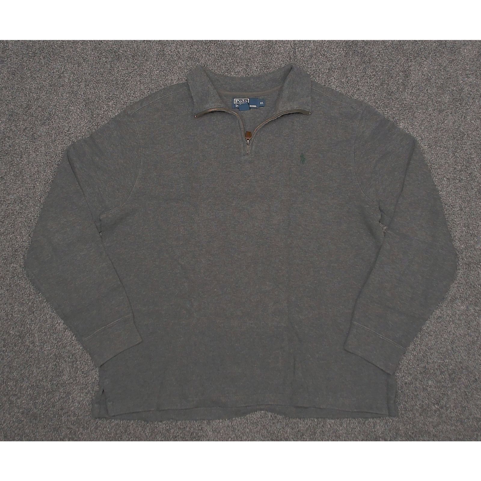 Polo Ralph Lauren Y2K Polo Ralph Lauren Gray Boxy Quarter Zip Sweater XXL Size US XXL / EU 58 / 5 - 3 Thumbnail