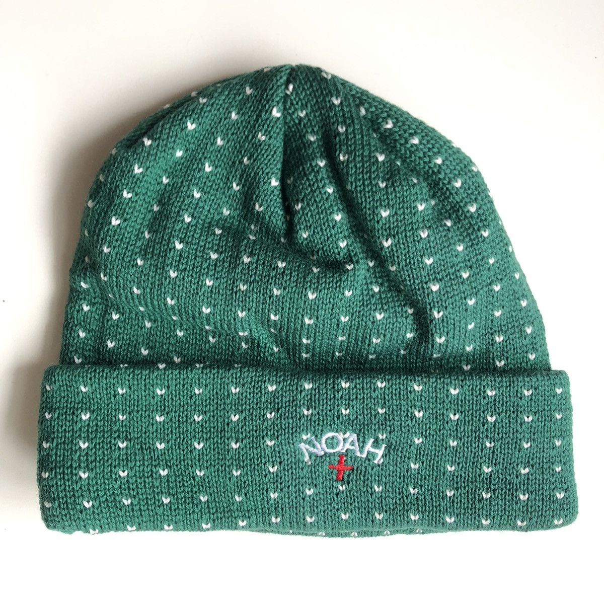 image of Noah Birdseye Merino Beanie Brown in Green, Men's