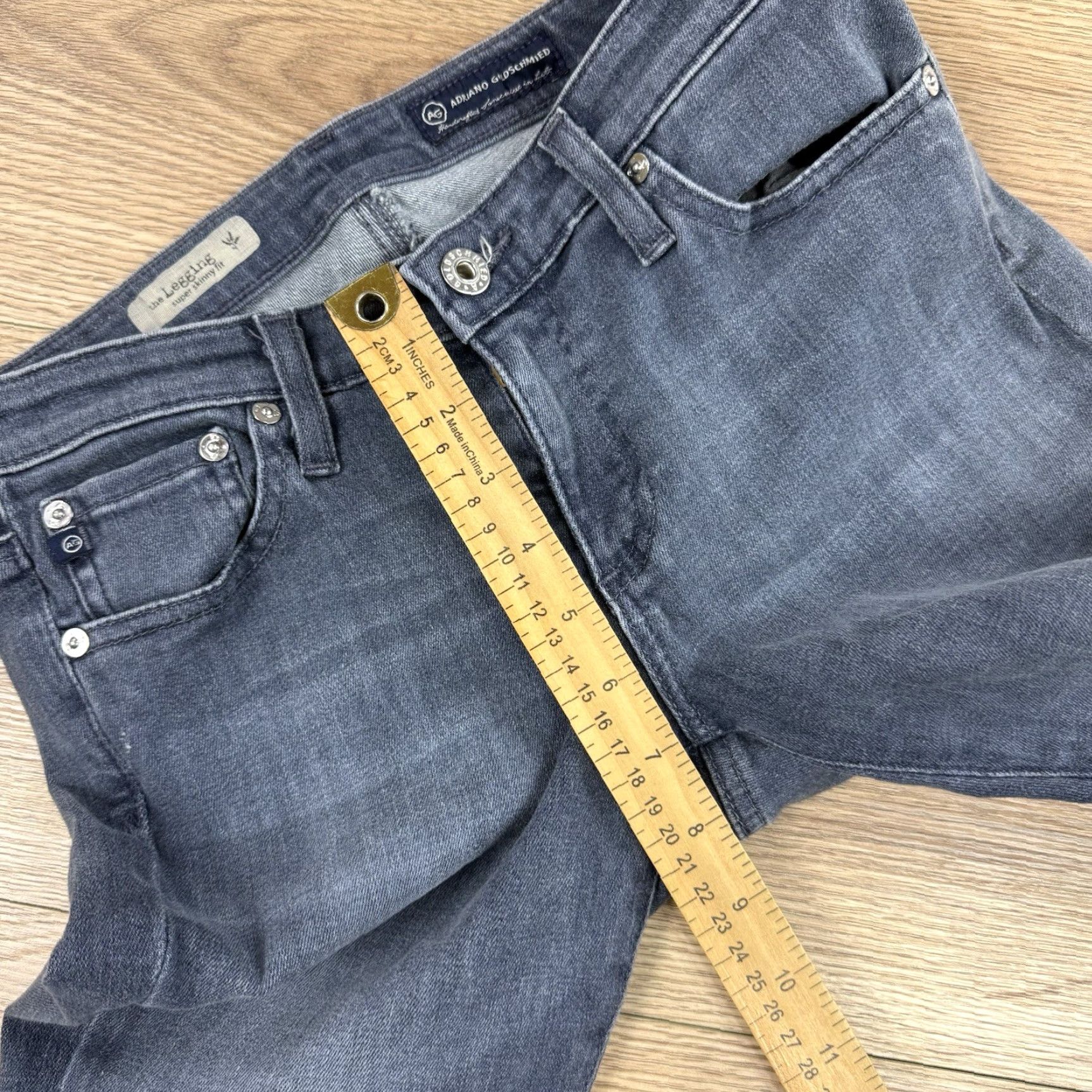 Vintage AG Adriano Goldschmied Jeans The Legging Super Skinny 27R Gray Womens Size 27" / US 4 / IT 40 - 6 Thumbnail