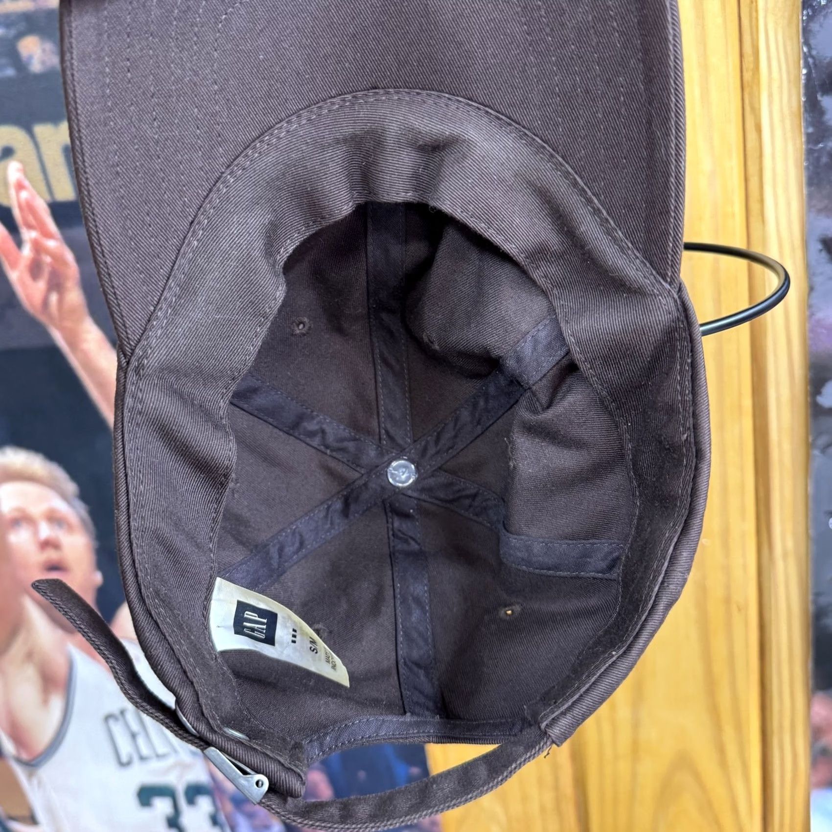 Gap VINTAGE GAP Hat Cap Strap Back S/M Brown Crystal Studded Logo Womens Star Rhinestone Y2K Size ONE SIZE - 6 Thumbnail