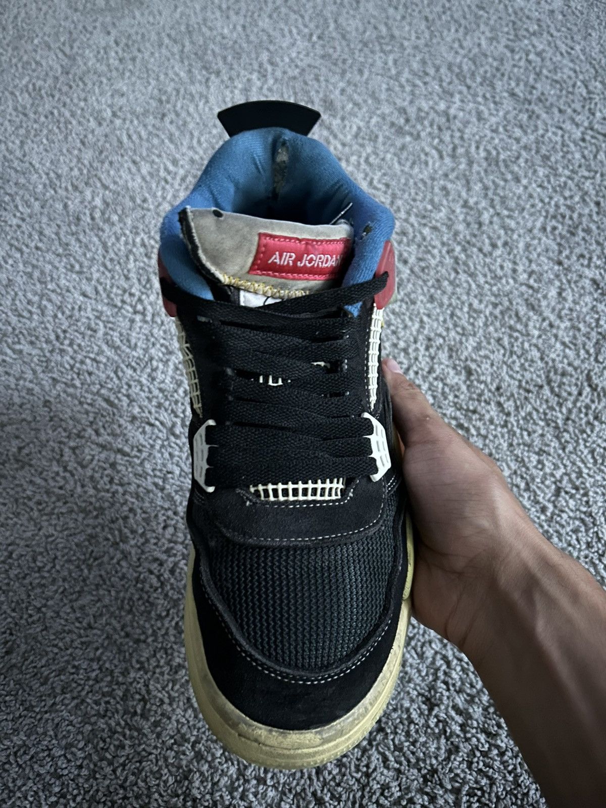 Union LA X Air Jordan Retro 4 Off Noir Size 9
