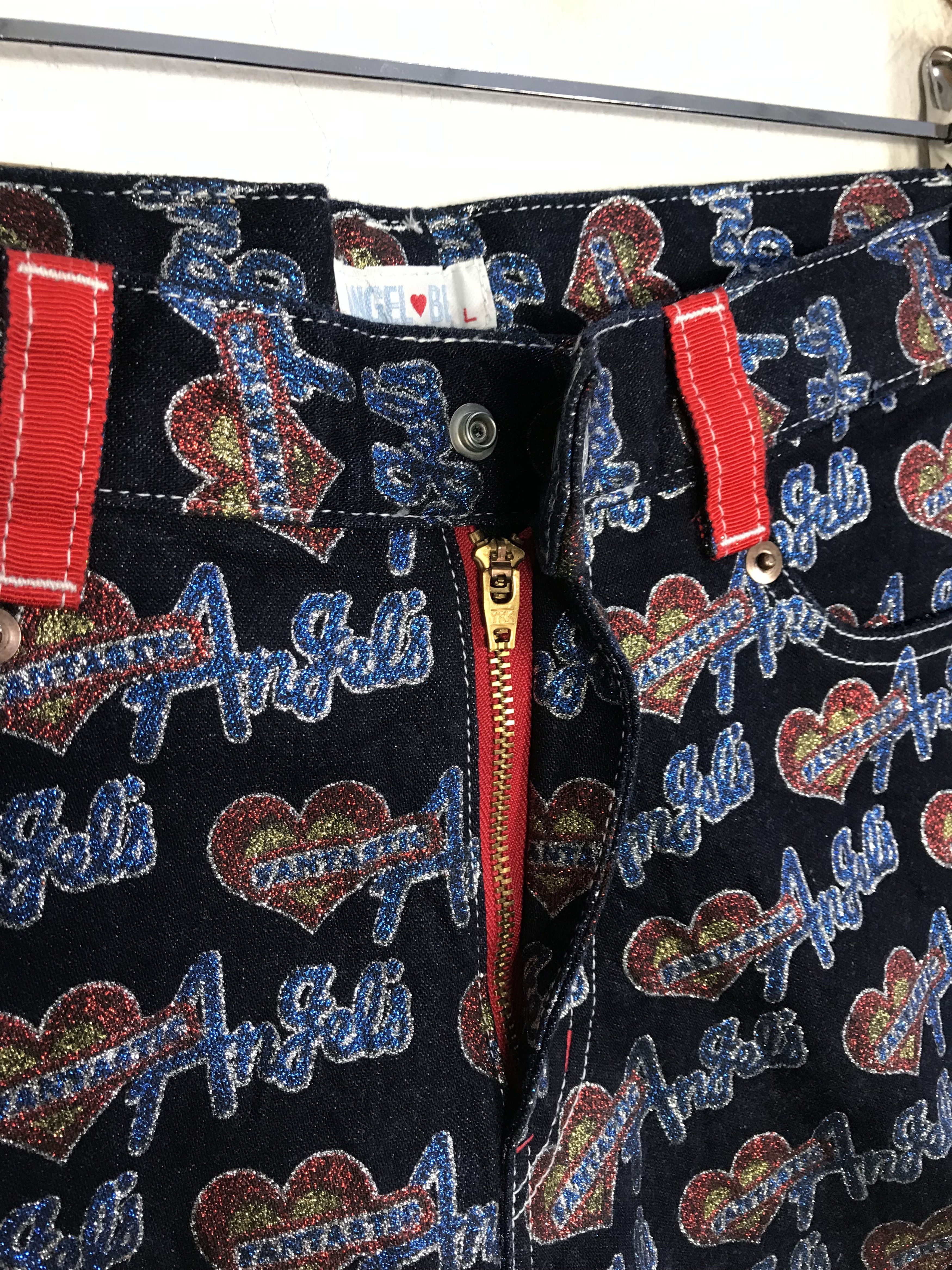 Angel Blue Angel Blue Over Printed Logo Jeans Shorts Pants Size 26" / US 2 / IT 38 - 8 Thumbnail