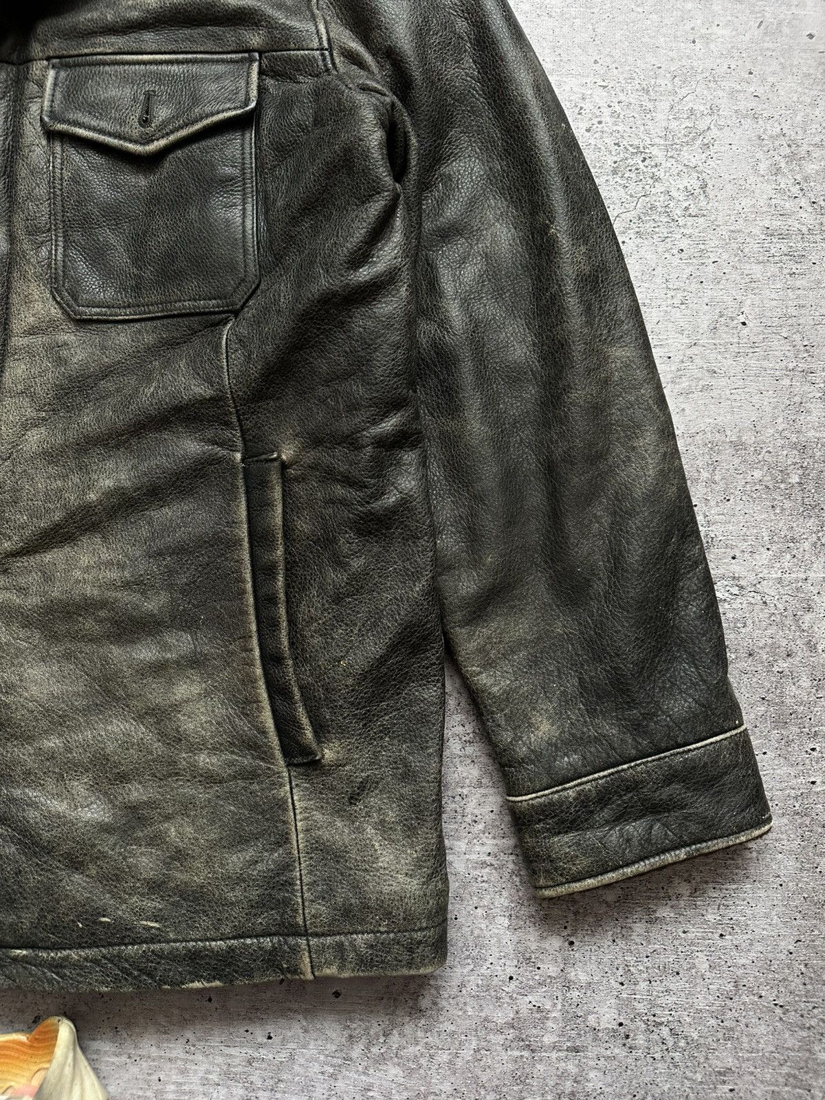 Gap Vintage Gap Distressed Sherpa Leather Coat Size US M / EU 48-50 / 2 - 3 Thumbnail