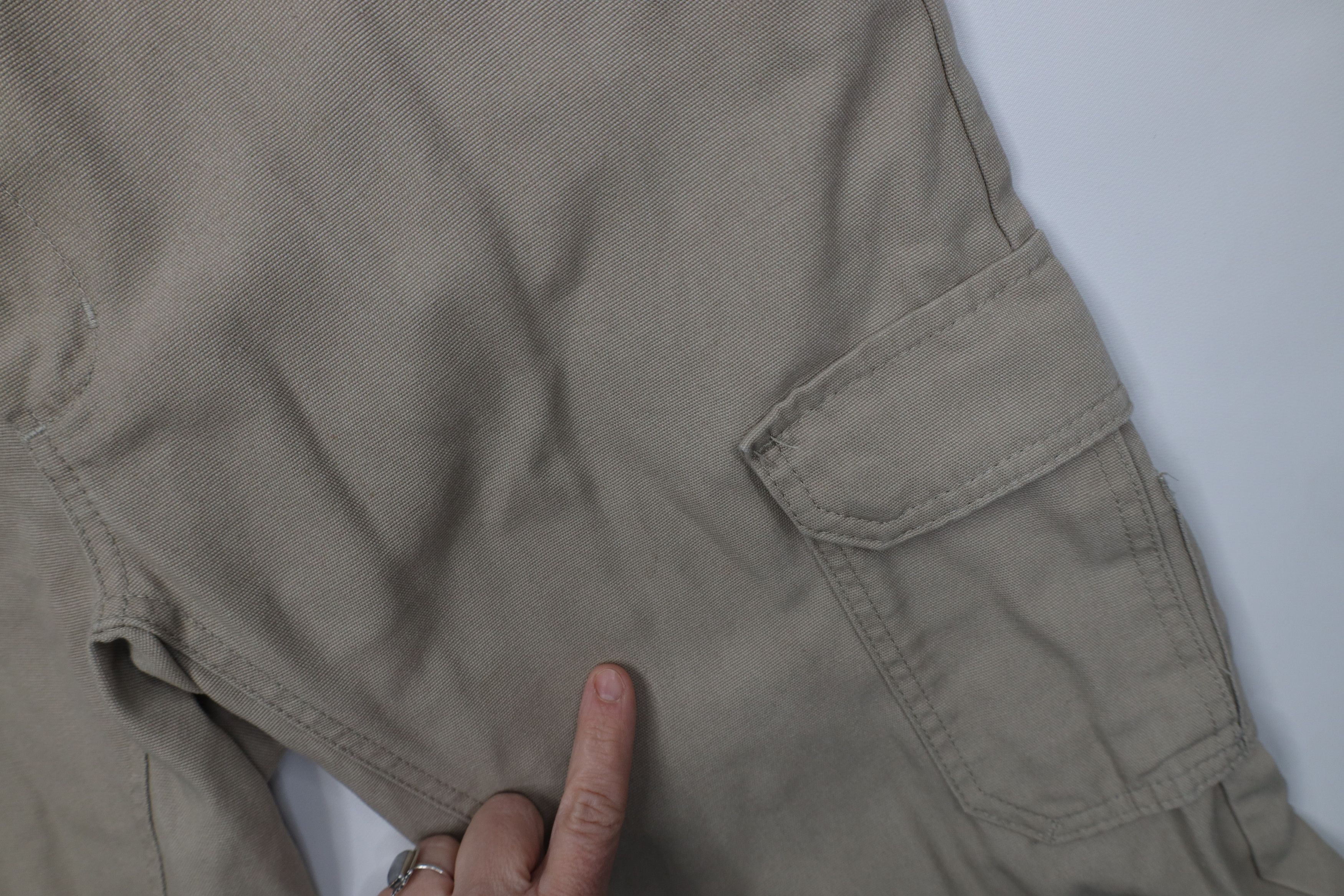 Wrangler Vintage Y2K Wrangler Workwear Wide Leg Cargo Pants Beige Size US 34 / EU 50 - 6 Thumbnail