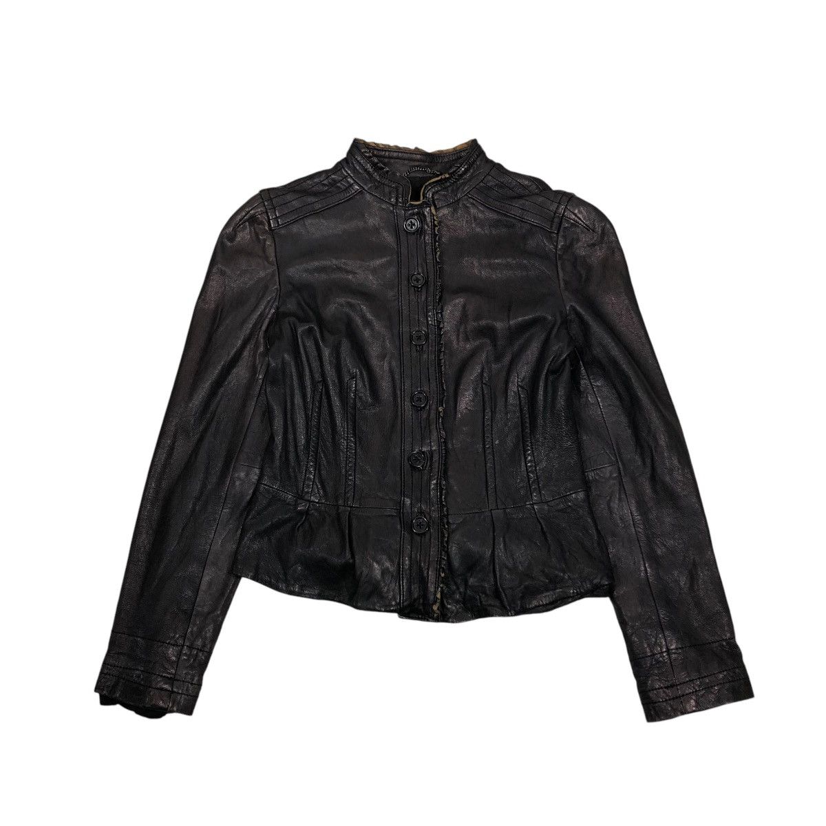 Hysteric Glamour CROPPED BIKER LEATHER JACKET BANANA REPUBLIC 14th ADDICTION Size US XS / EU 42 / 0 - 1 Thumbnail