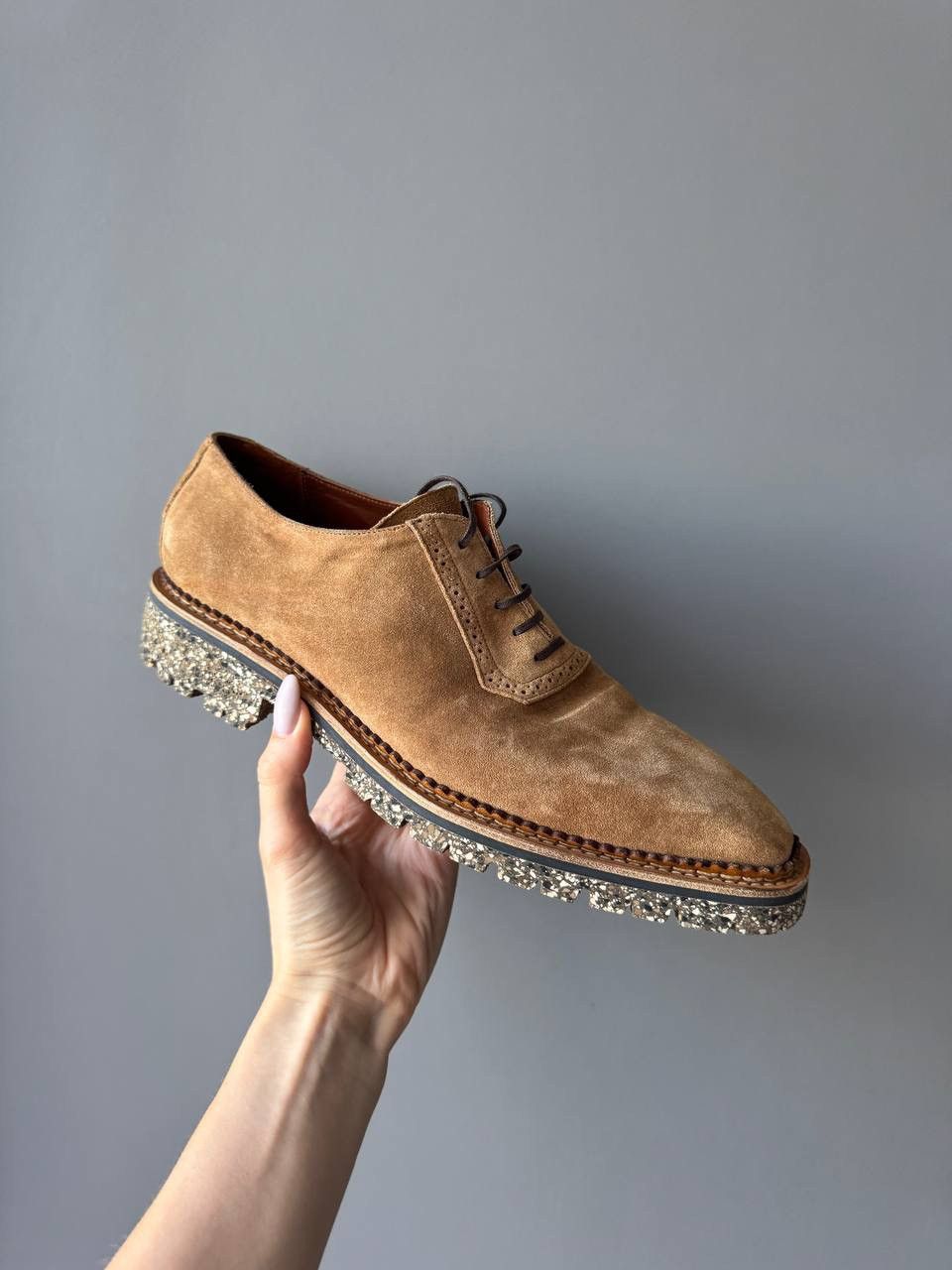 Japanese Brand RRP 1100$ Caulaincourt Leather Sued Vibram Shoes Size US 8 / EU 41 - 2 Thumbnail