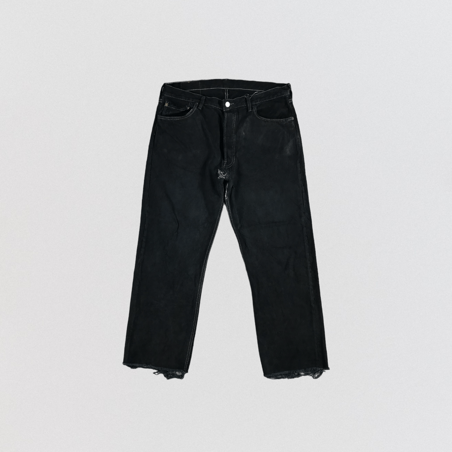 image of 90's Levis 501 Earth Tone Jeans-Jm2480 in Black, Men's (Size 35)