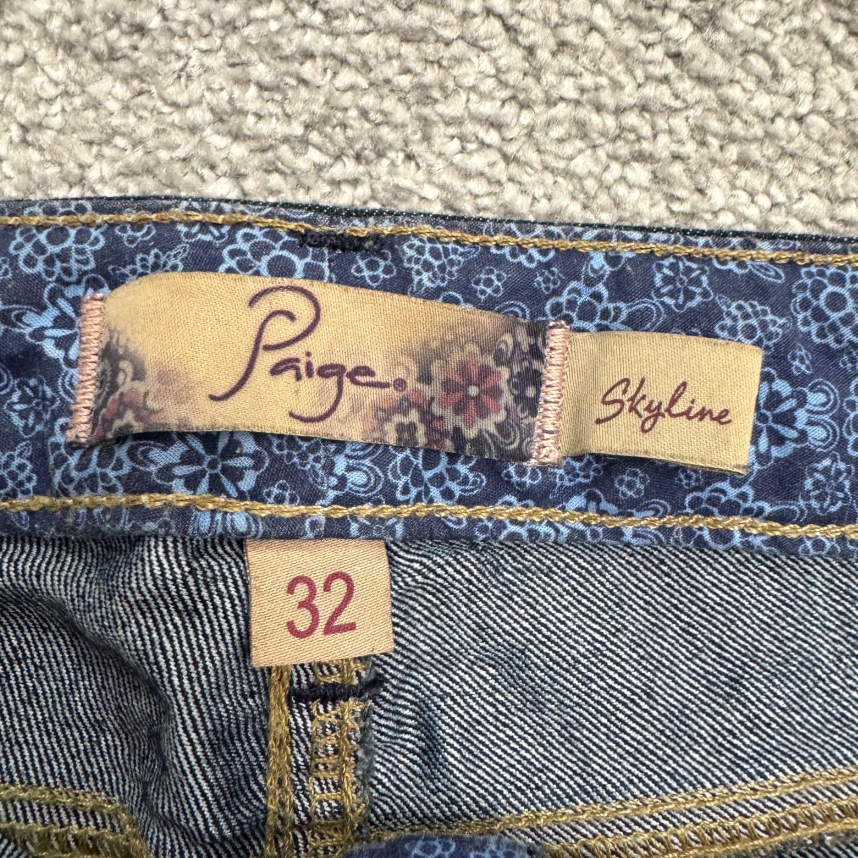 Paige Paige Skyline Jeans Women 32 Blue Dark Wash Mid Rise Skinny Denim Stretch Casual 5-Pocket Design Coin Pocket Slash Pocket City Outdoor Streetwear Size 24" / US 00 / IT 34 - 6 Thumbnail