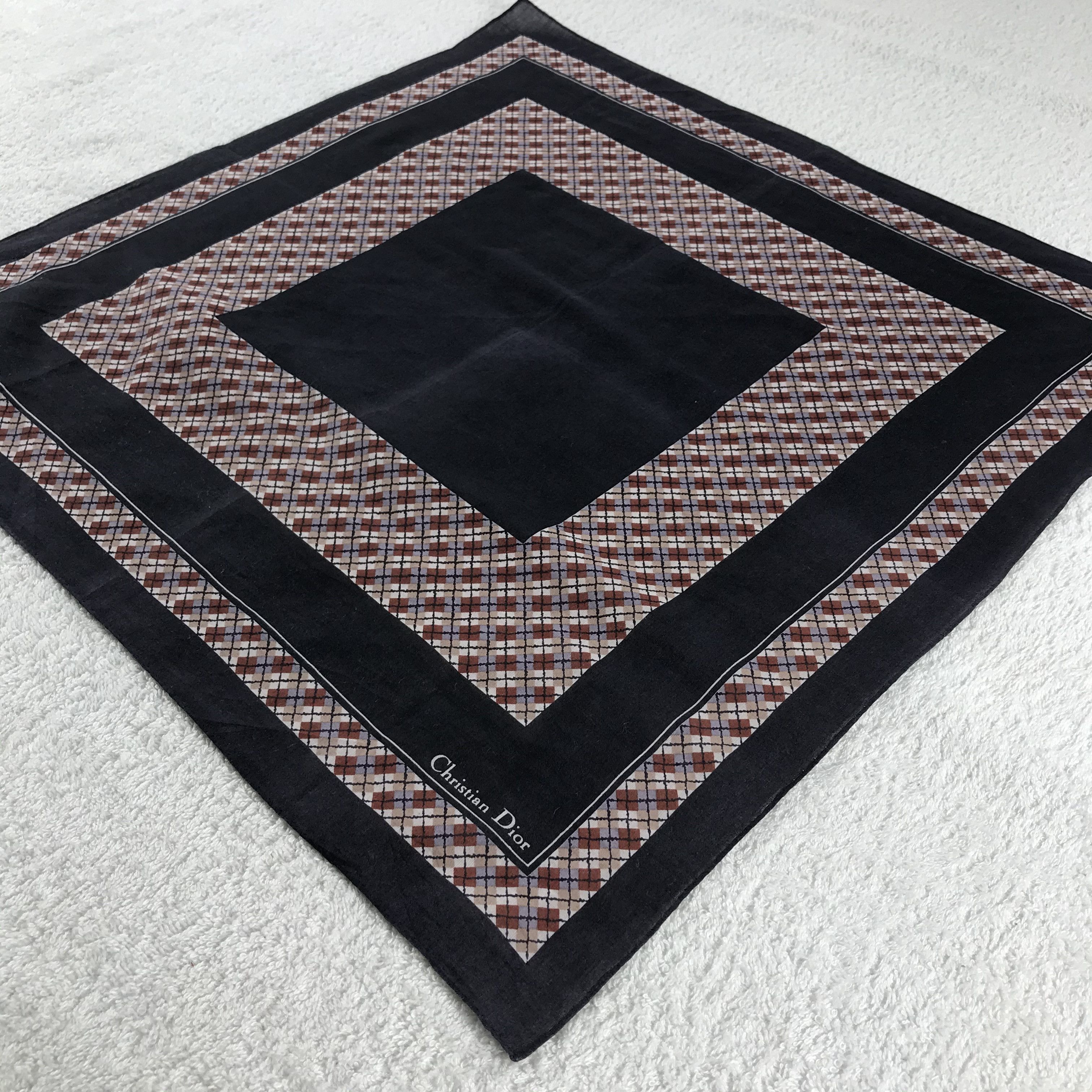 Christian Dior Monsieur × Vintage Christian Dior Bandana / Handkerchief / Neckerchief - S118 Size ONE SIZE - 2 Thumbnail