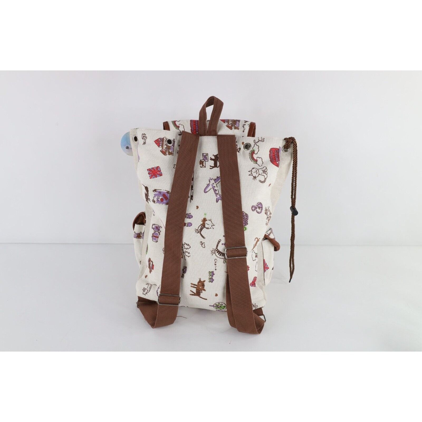 Vintage New Vintage Y2K All Over Print Cat Kitten Backpack Bag Size ONE SIZE - 5 Thumbnail