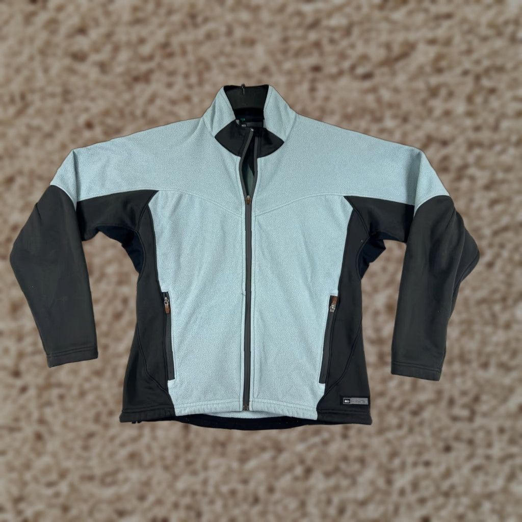 Vintage REI Jacket Womens Medium Blue Black Fleece Mock Neck Cozy Warm Polyester Size M / US 6-8 / IT 42-44 - 1 Thumbnail