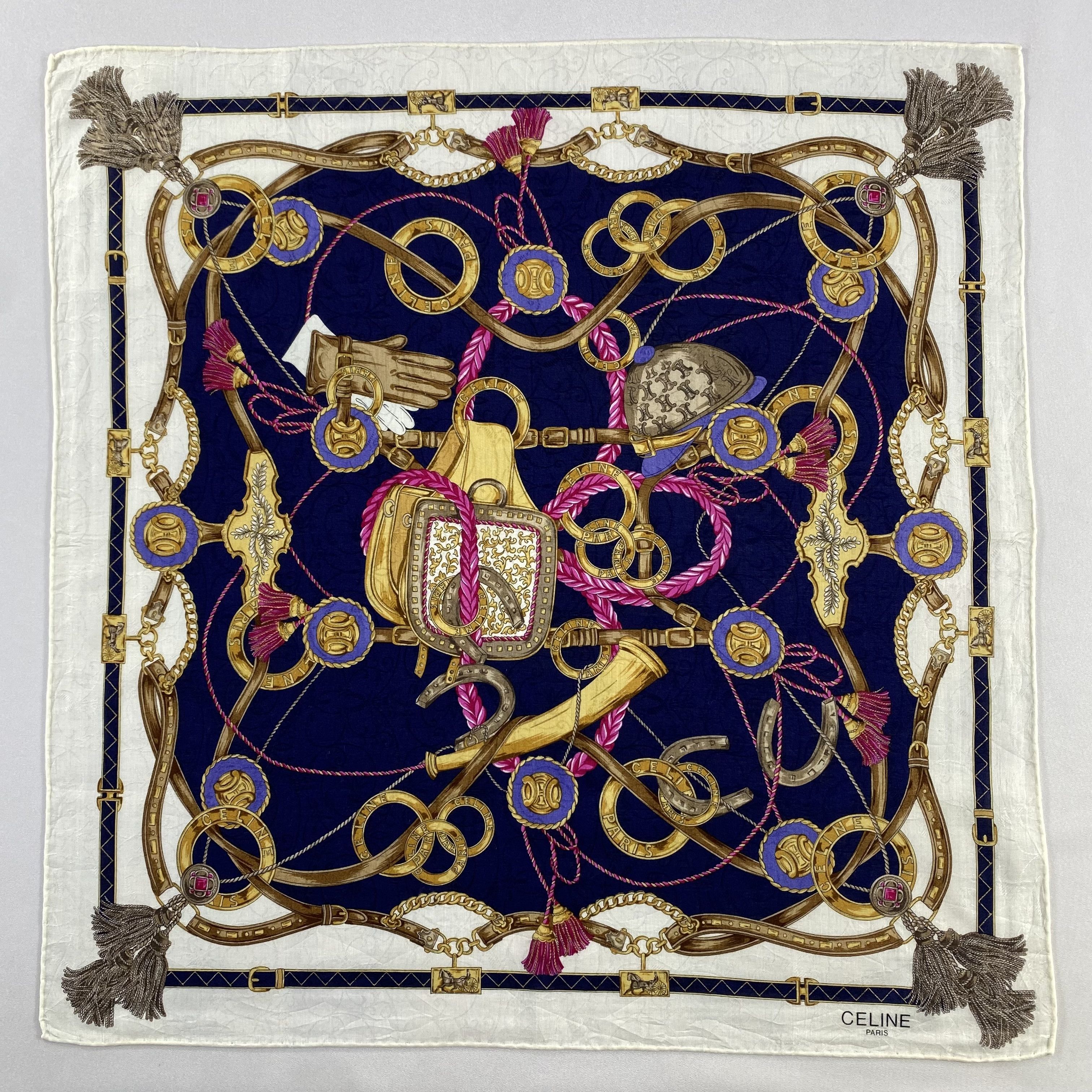 Celine × Vintage Celine Handkerchief / Neckerchief / Bandana-P1006 Size ONE SIZE - 1 Thumbnail