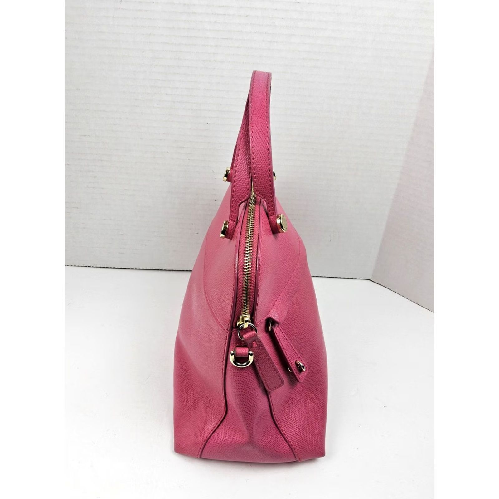 Furla Furla Pink Leather Satchel/Top Handle Bag Purse, Double Handle Crossbody Shoulder, Women, 14x9x5, Pre-owned Size ONE SIZE - 5 Thumbnail