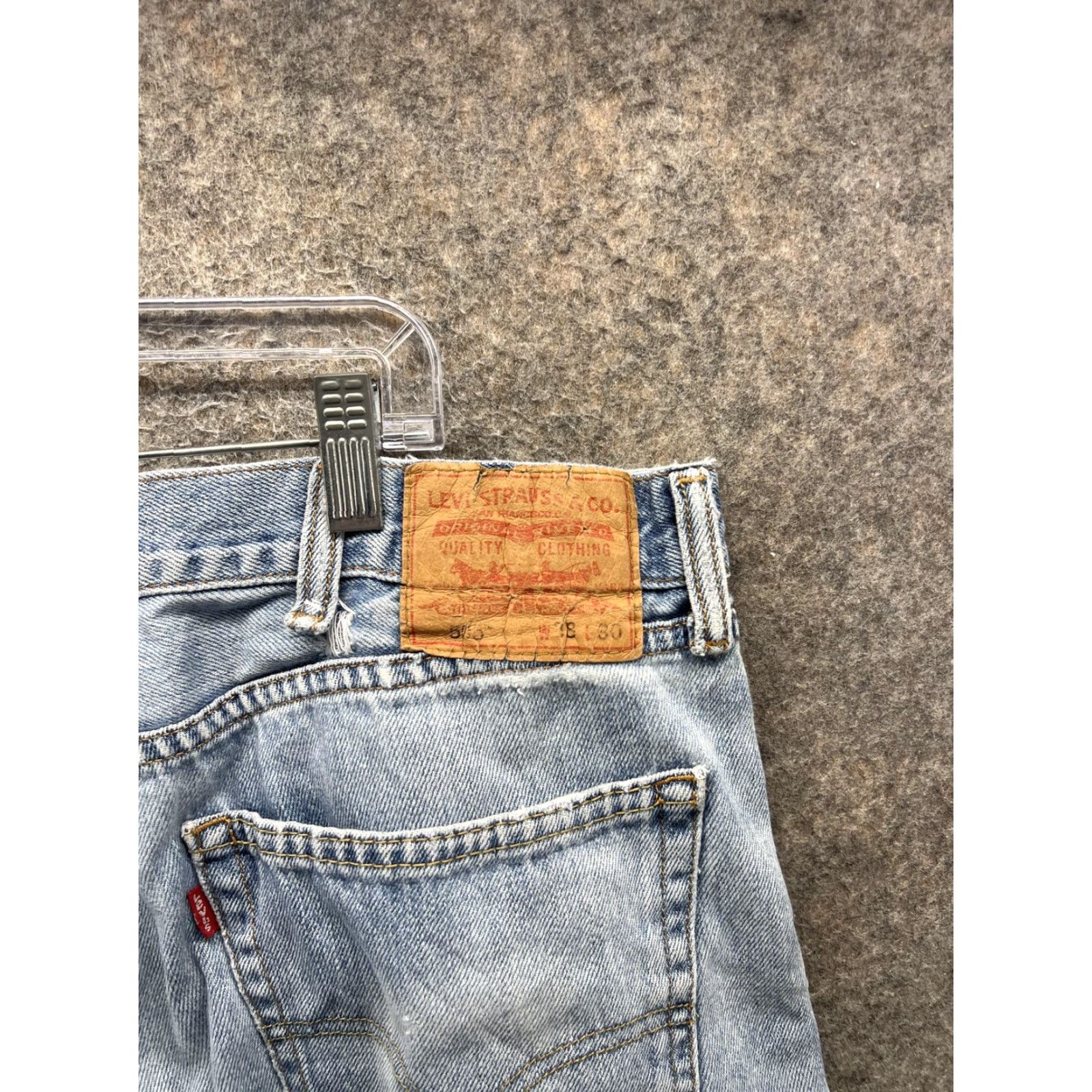 Levi's Levis 505 Jeans Mens 38x30 Blue Regular Fit Straight Denim Light Wash Jeans Size US 38 / EU 54 - 2 Thumbnail