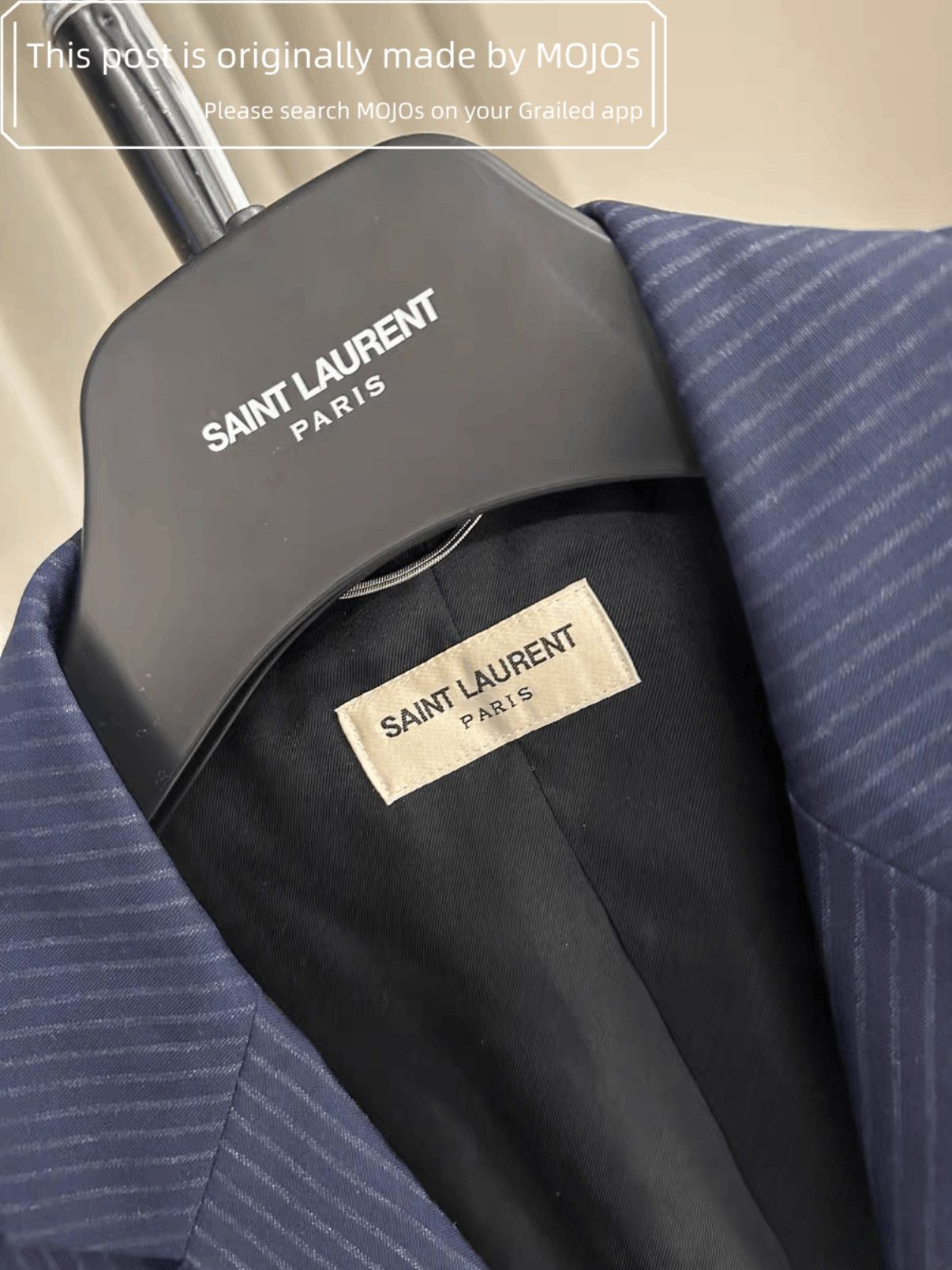 Saint Laurent Paris Sz 48 Saint Laurent Paris 14SS Stripe Blaazer mojos5712 Size US M / EU 48-50 / 2 - 2 Thumbnail