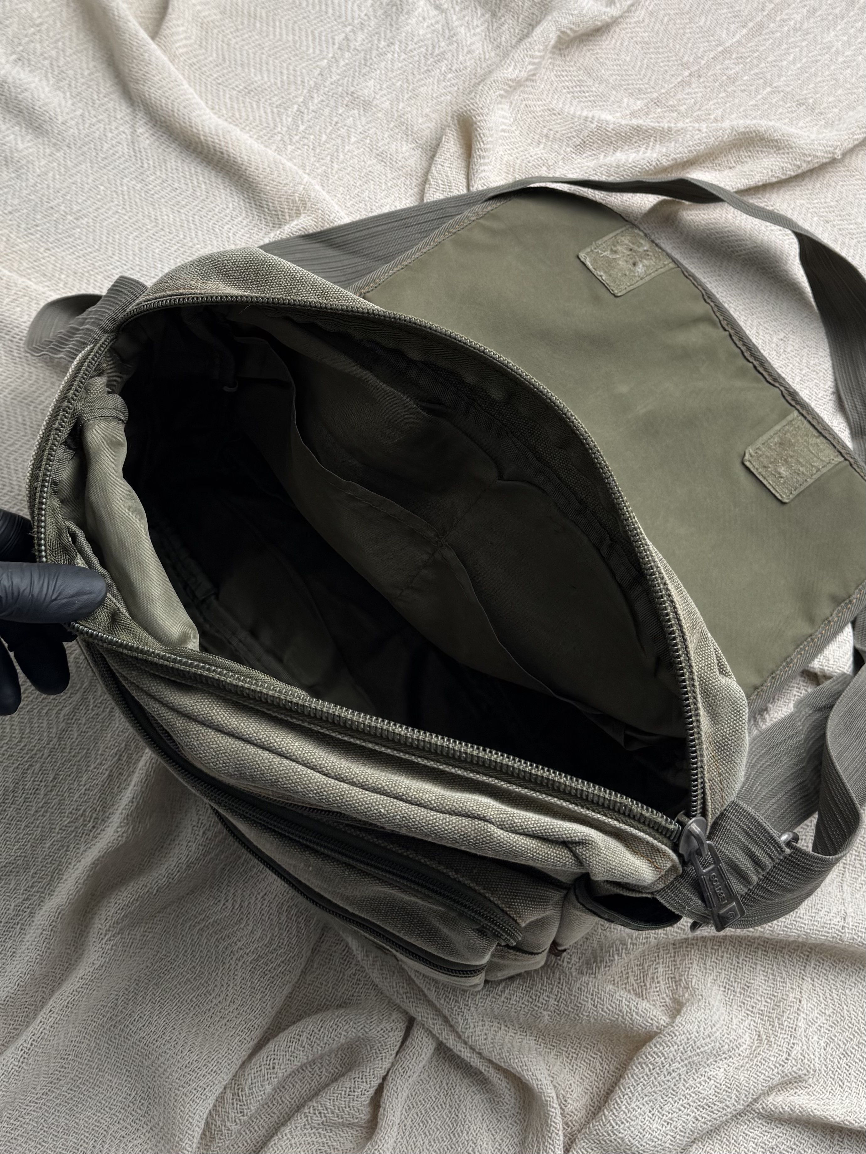 Vintage Vintage Crossbody Bag Khaki Utility Travel Shoulder Zip Size ONE SIZE - 8 Thumbnail