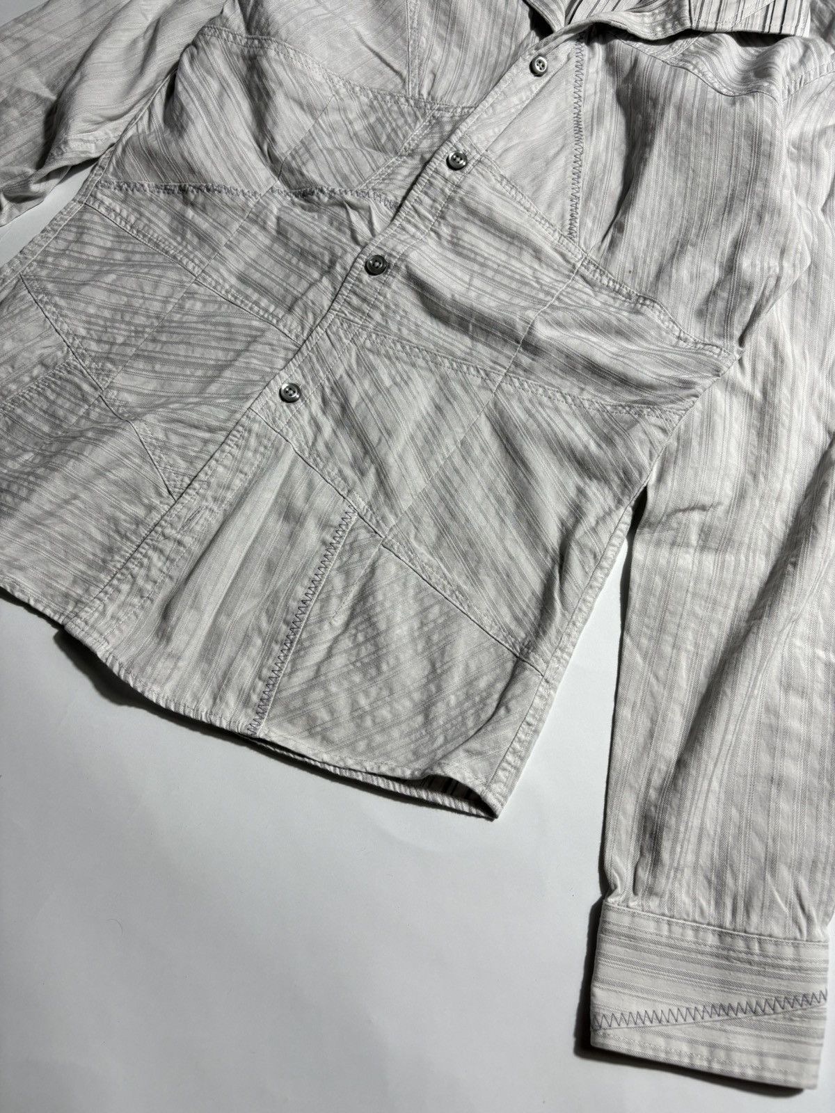 Tornado Mart TORNADO MART PATCHWORK BUTTON UP L/S SHIRT Size US L / EU 52-54 / 3 - 3 Thumbnail