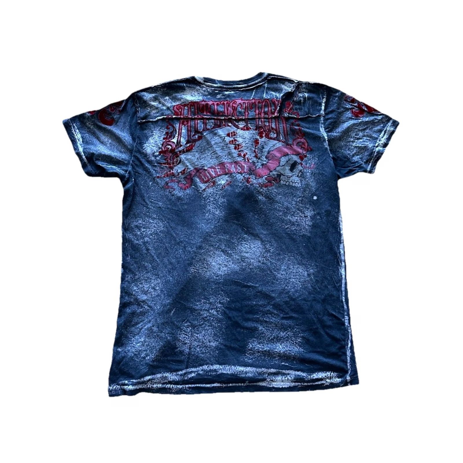 Affliction VINTAGE Affliction Tshirt Skull Grunge Y2K Cross Graphic Print Size L Gray Men Size US L / EU 52-54 / 3 - 2 Thumbnail