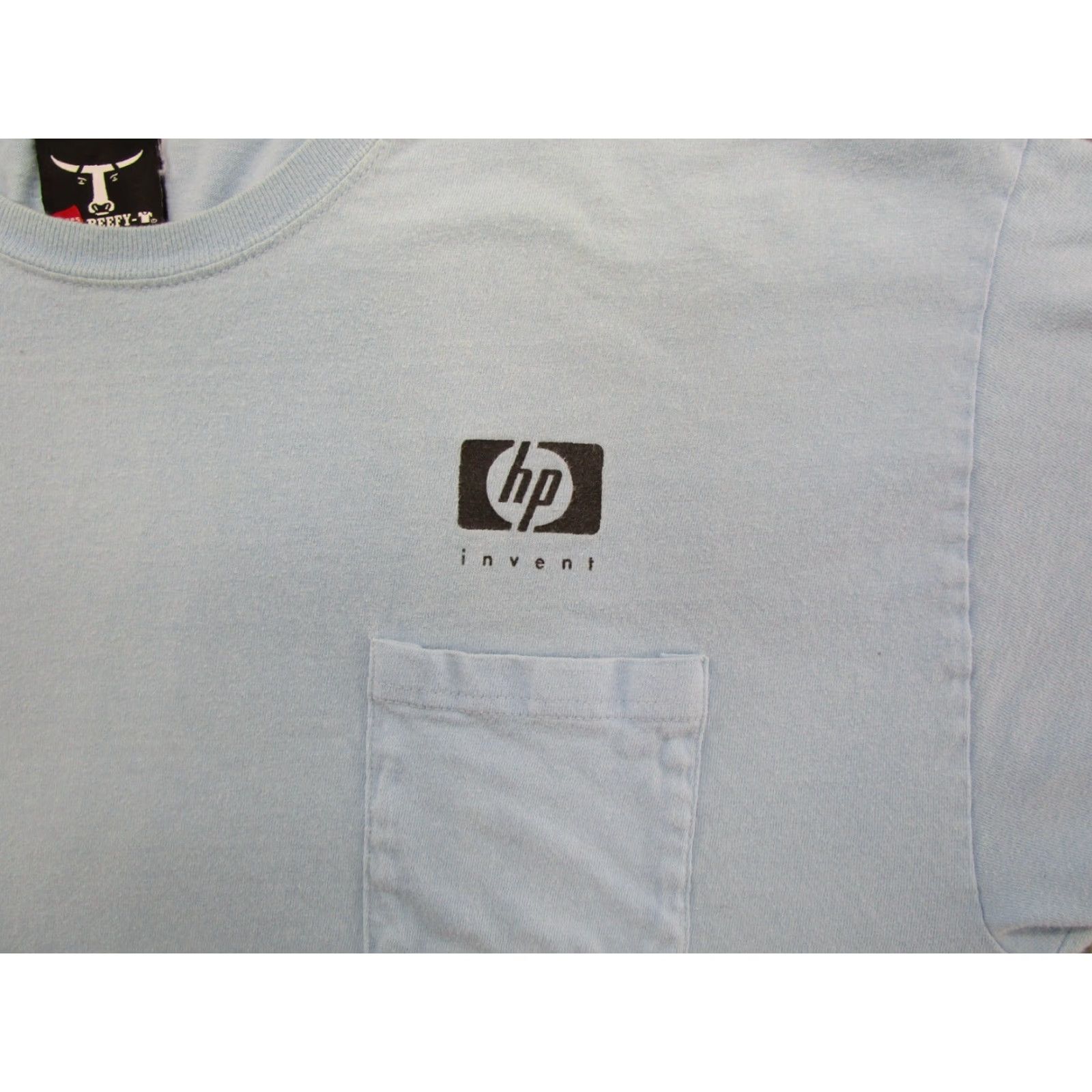 Hanes VINTAGE Hanes T-Shirt Double-Sided Blue Mens L Read Size US L / EU 52-54 / 3 - 2 Thumbnail