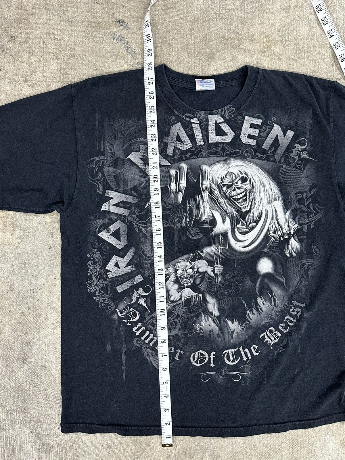 Band Tees × Iron Maiden × Vintage Vintage Y2K 00s Iron Maiden Mark Of The Beast Band T-Shirt Size US L / EU 52-54 / 3 - 6 Thumbnail