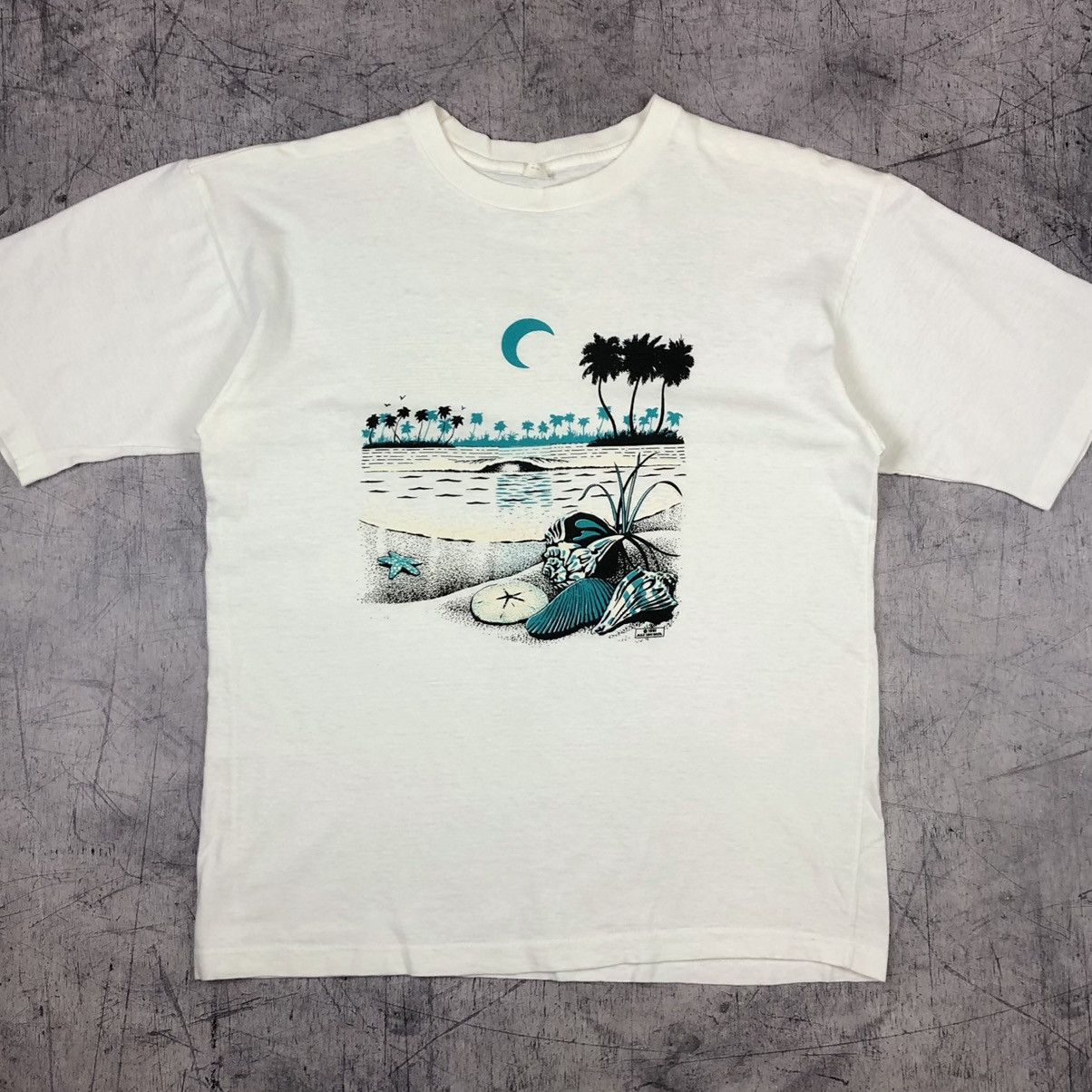 Vintage 1991 Vintage Seashore Graphic Tee Size US M / EU 48-50 / 2 - 2 Thumbnail
