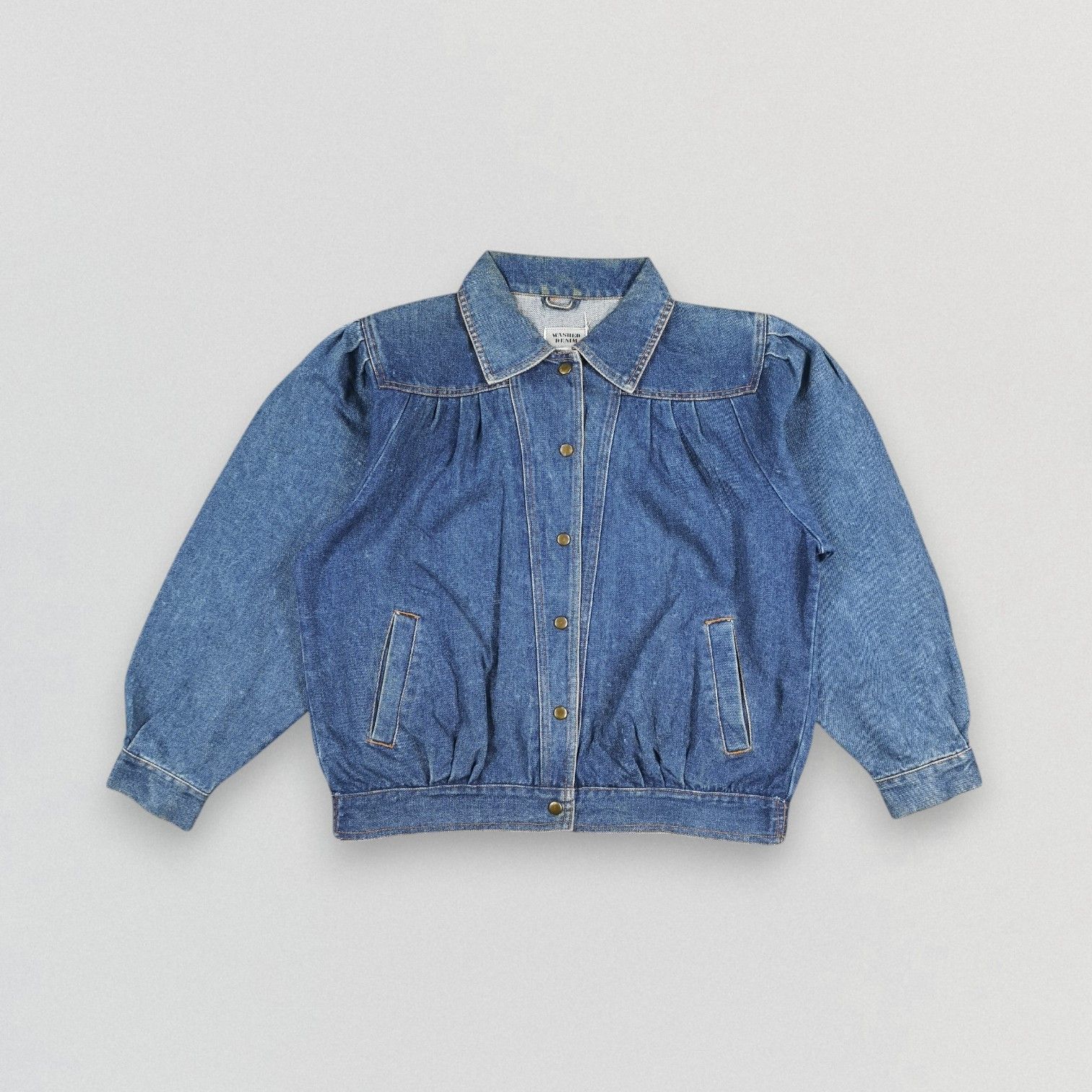Vintage Vintage Japanese Brand Blue Denim Trucker Jacket Size US L / EU 52-54 / 3 - 1 Thumbnail