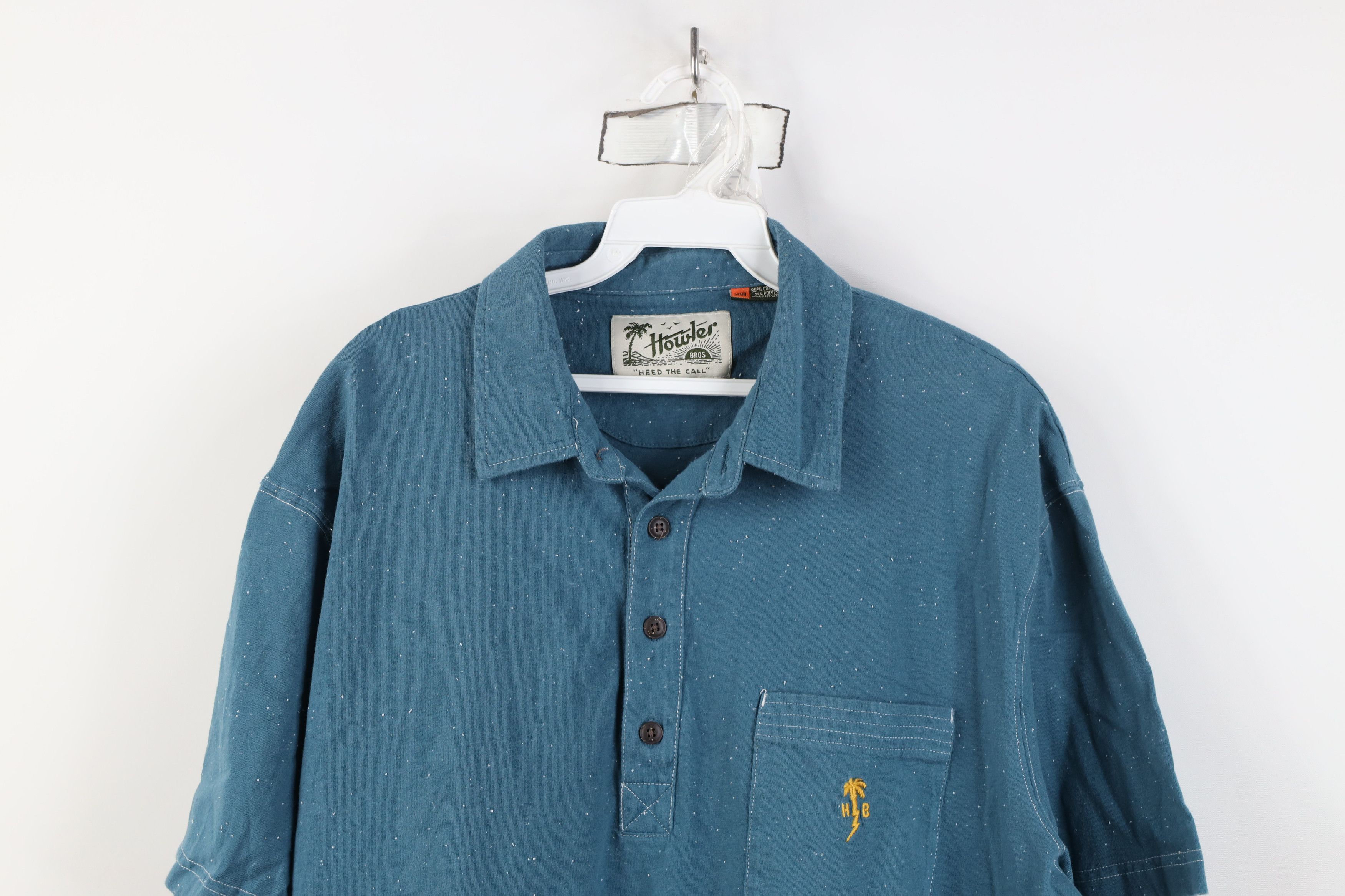 Vintage Howler Bros Clubman Collared Pocket Golf Polo Shirt Blue Size US XXL / EU 58 / 5 - 2 Thumbnail