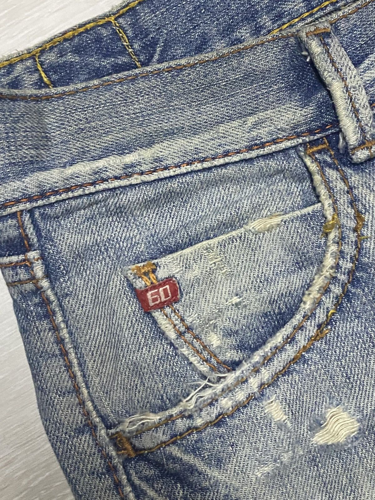 Japanese Brand Vintage Japanese Brand Miss60 Distressed Bootcut Flare Jeans Size US 30 / EU 46 - 11 Thumbnail