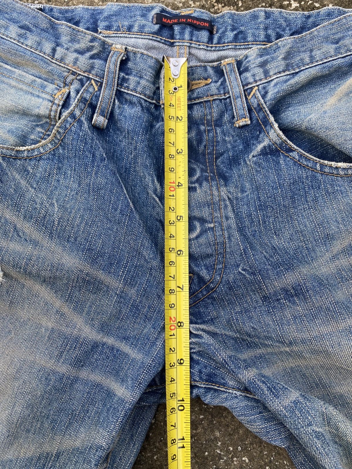 Japanese Brand BLUEWAY Crashed Buttonfly Jeans Size US 30 / EU 46 - 12 Thumbnail
