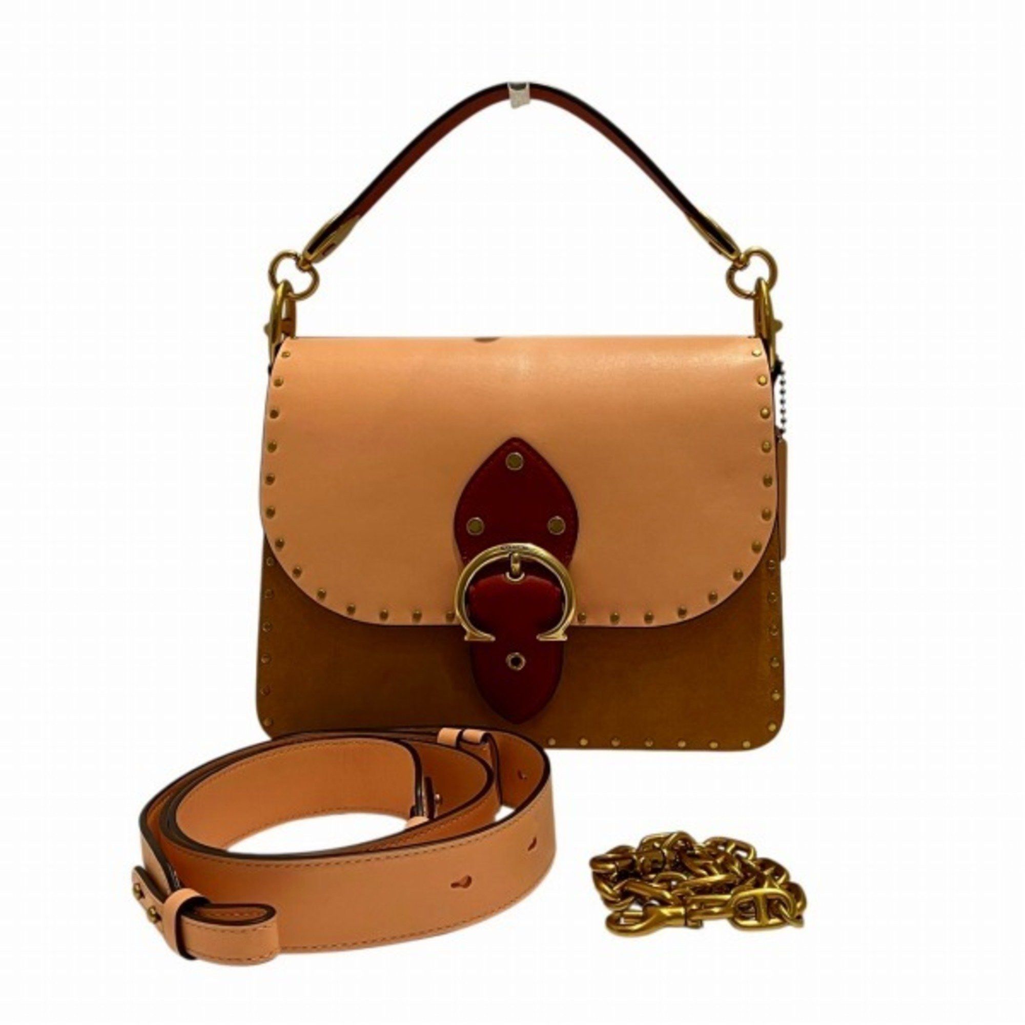 Coach 4595 3Way Bag Handbag Shoulder Ladies in Beige, Women's