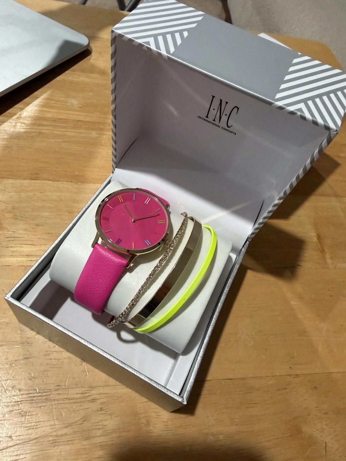 Other INC Women's Pink Strap Watch 38mm Gift Set Pink Size ONE SIZE - 7 Thumbnail