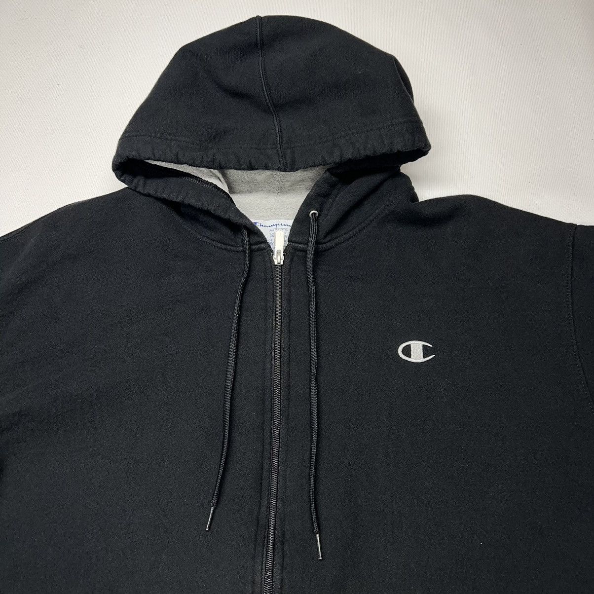 Champion Champion Hoodie Black Zip Sweatshirt Sweater Logo Authentic Size US XXL / EU 58 / 5 - 3 Thumbnail