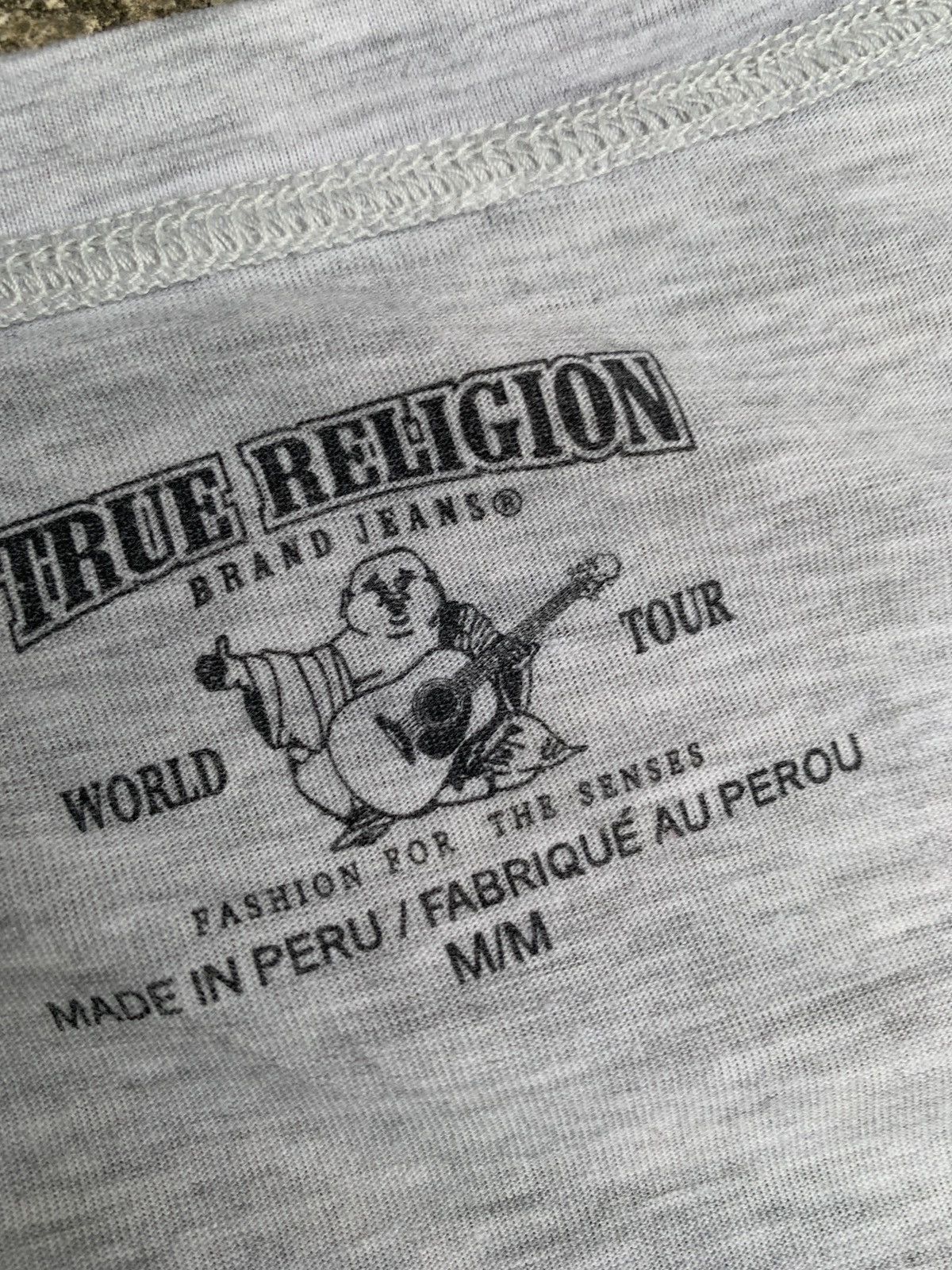 True Religion True Religion USA Heather Grey Big Love Graphic V Neck Top Size M / US 6-8 / IT 42-44 - 6 Thumbnail