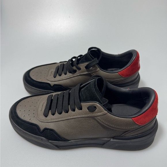 Dolce & Gabbana Dolce & Gabbana New Roma Panelled Leather Sneakers Grey Blac Size US 7 / EU 40 - 3 Thumbnail
