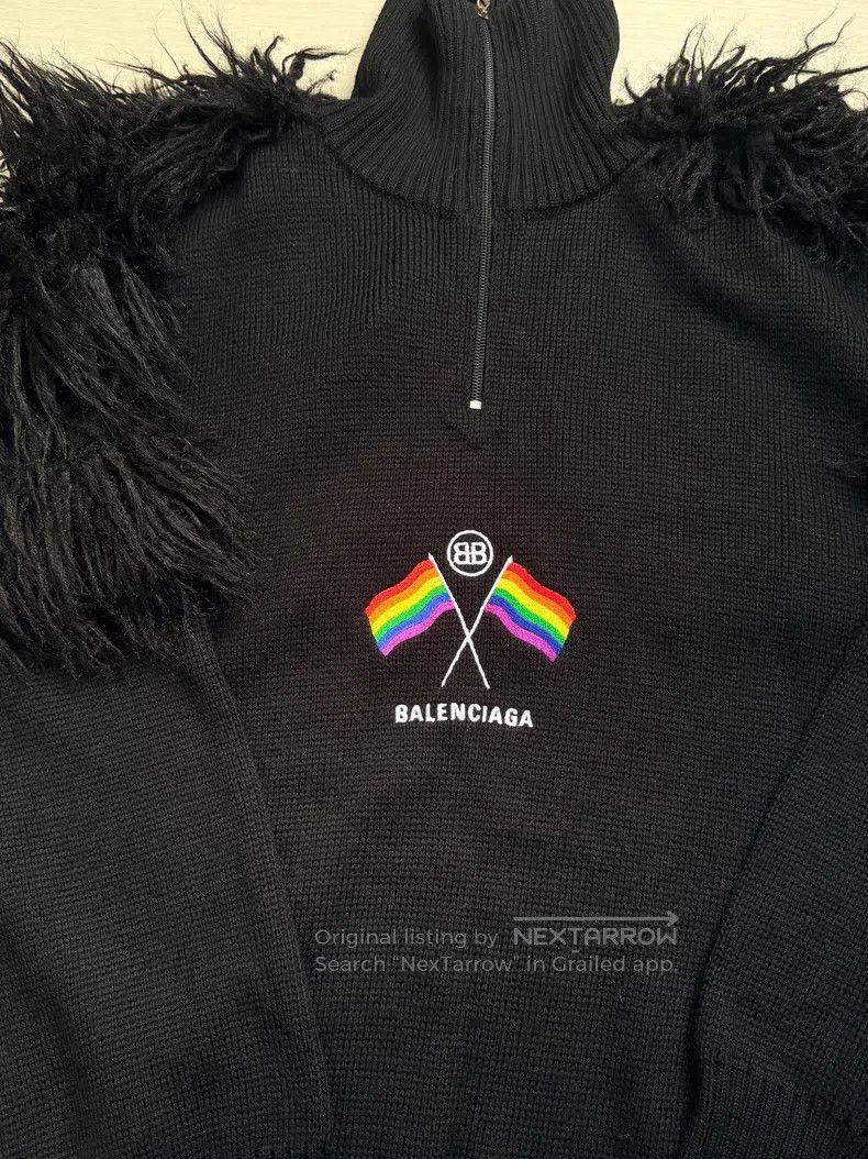 Balenciaga Balenciaga Colorful Flag Knit Sweater Size US S / EU 44-46 / 1 - 3 Thumbnail