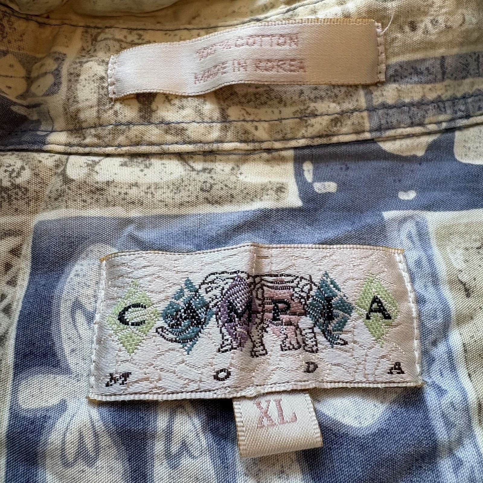 Other Cobra Golf Men's XL Hawaiian Shirt Blue Tan Floral Patchwork Size US XL / EU 56 / 4 - 2 Thumbnail