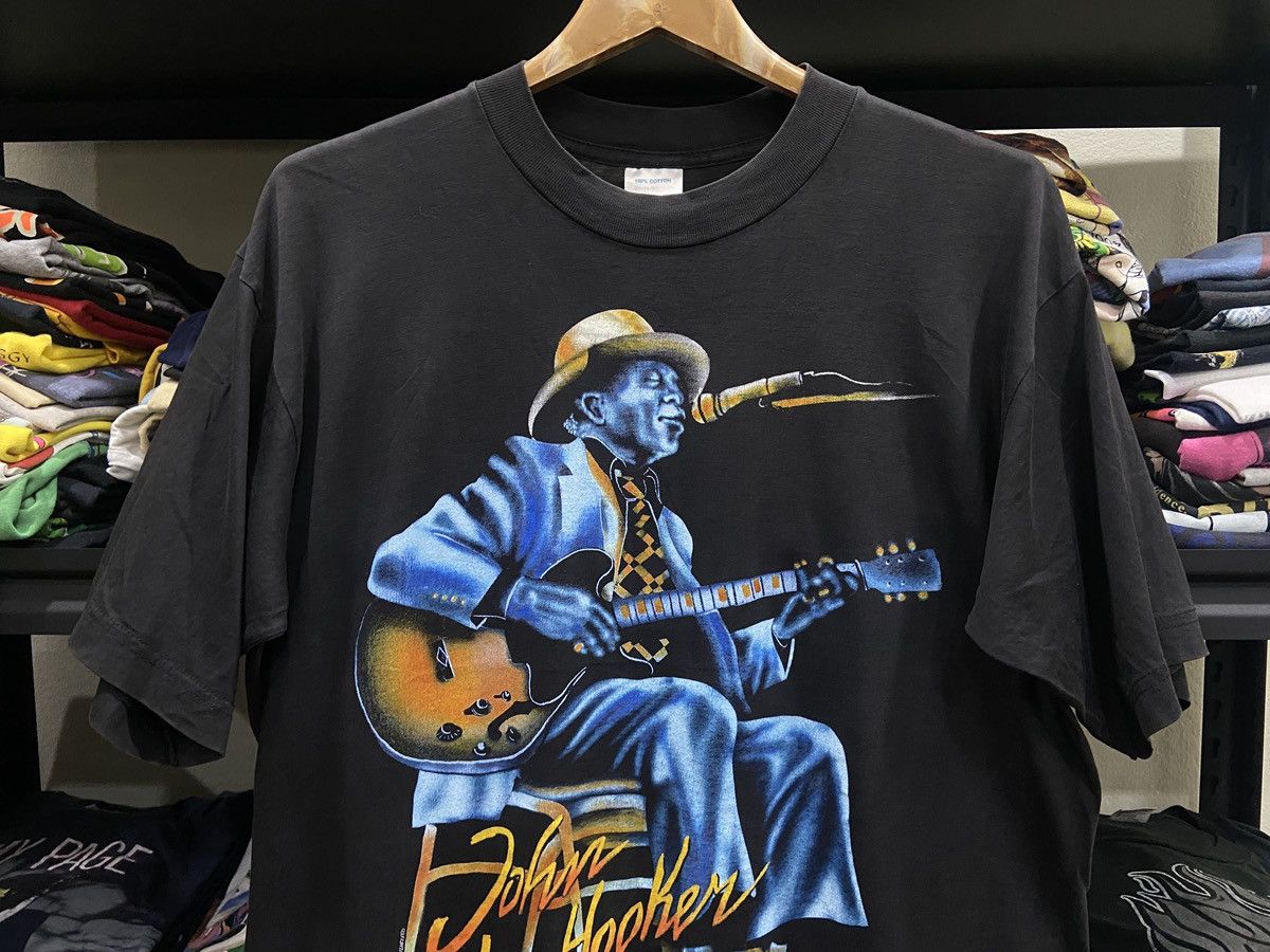 Band Tees × Vintage Vintage 90s,00s John Lee Hooker Blue Rock TOUR TShirt Size US M / EU 48-50 / 2 - 2 Thumbnail