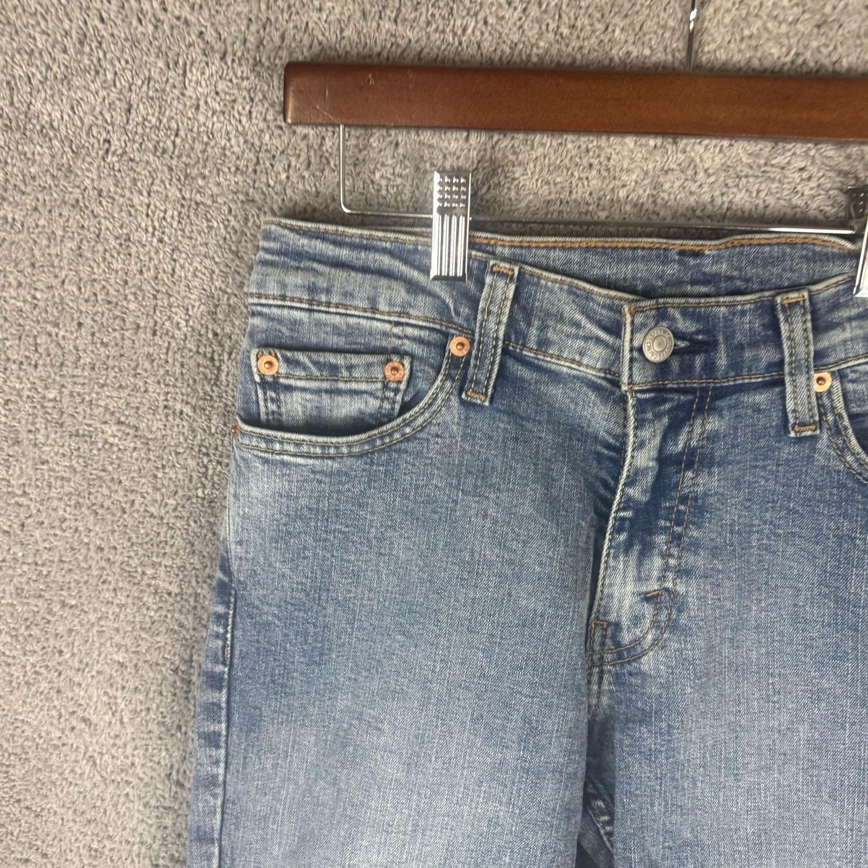 Levi's Levi's 511 Jeans Mens 30x30 Light Wash Blue Slim Fit Tapered Leg Stretch Denim Jeans Size US 30 / EU 46 - 2 Thumbnail