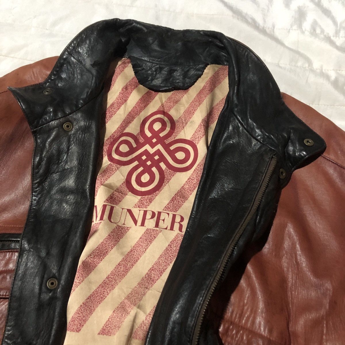 Japanese Brand Vintage Munper Leather Jackets Size US XL / EU 56 / 4 - 6 Thumbnail