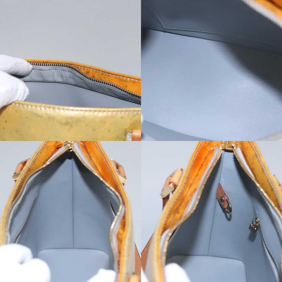 Louis Vuitton LOUIS VUITTON Monogram Vernis Houston Hand Bag Gris M91053 Size ONE SIZE - 12 Thumbnail