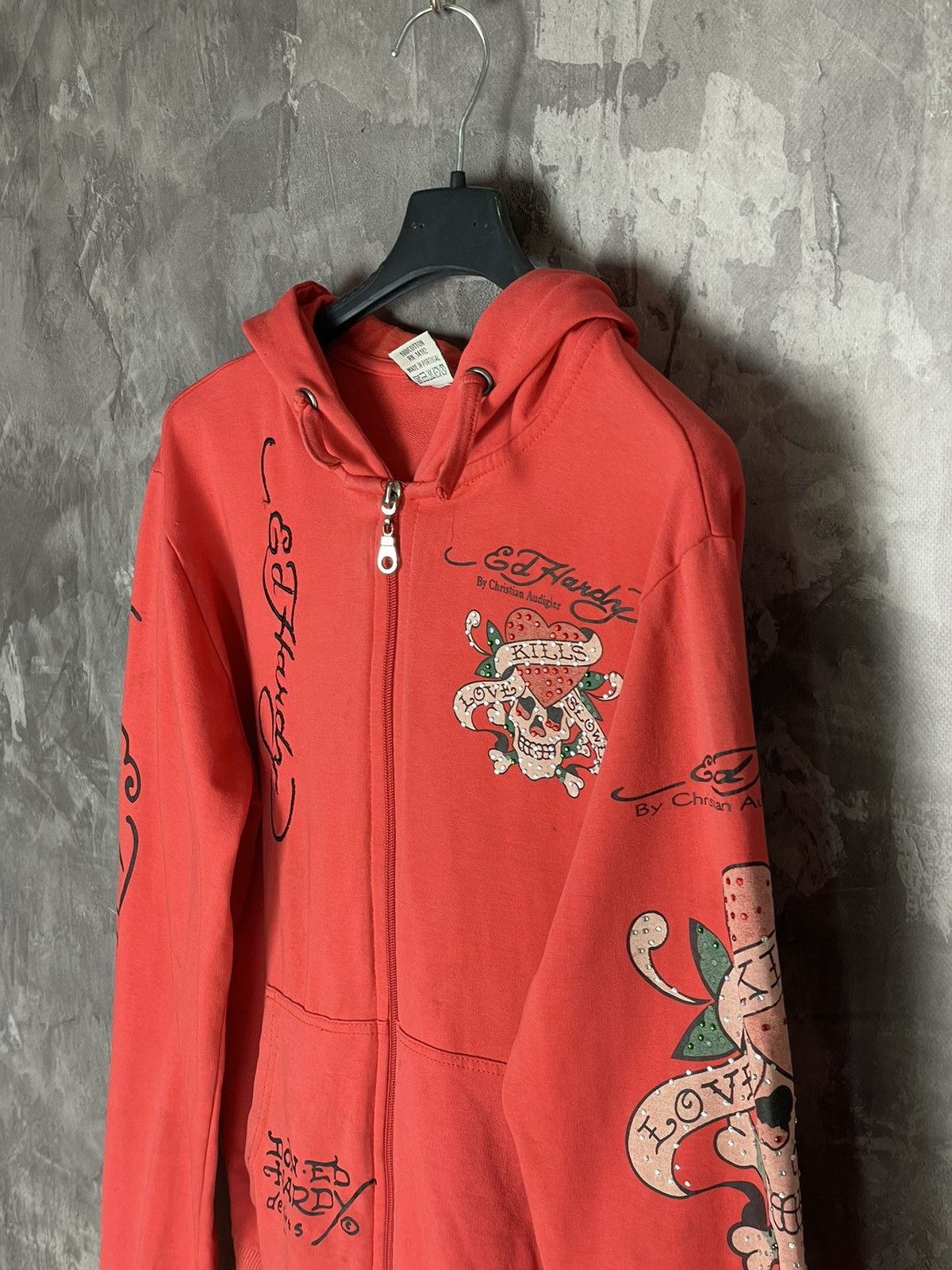 Christian Audigier × Ed Hardy × Japanese Brand Christian Audigier Ed Hardy Zip up Hoodie rare Size S / US 4 / IT 40 - 8 Thumbnail