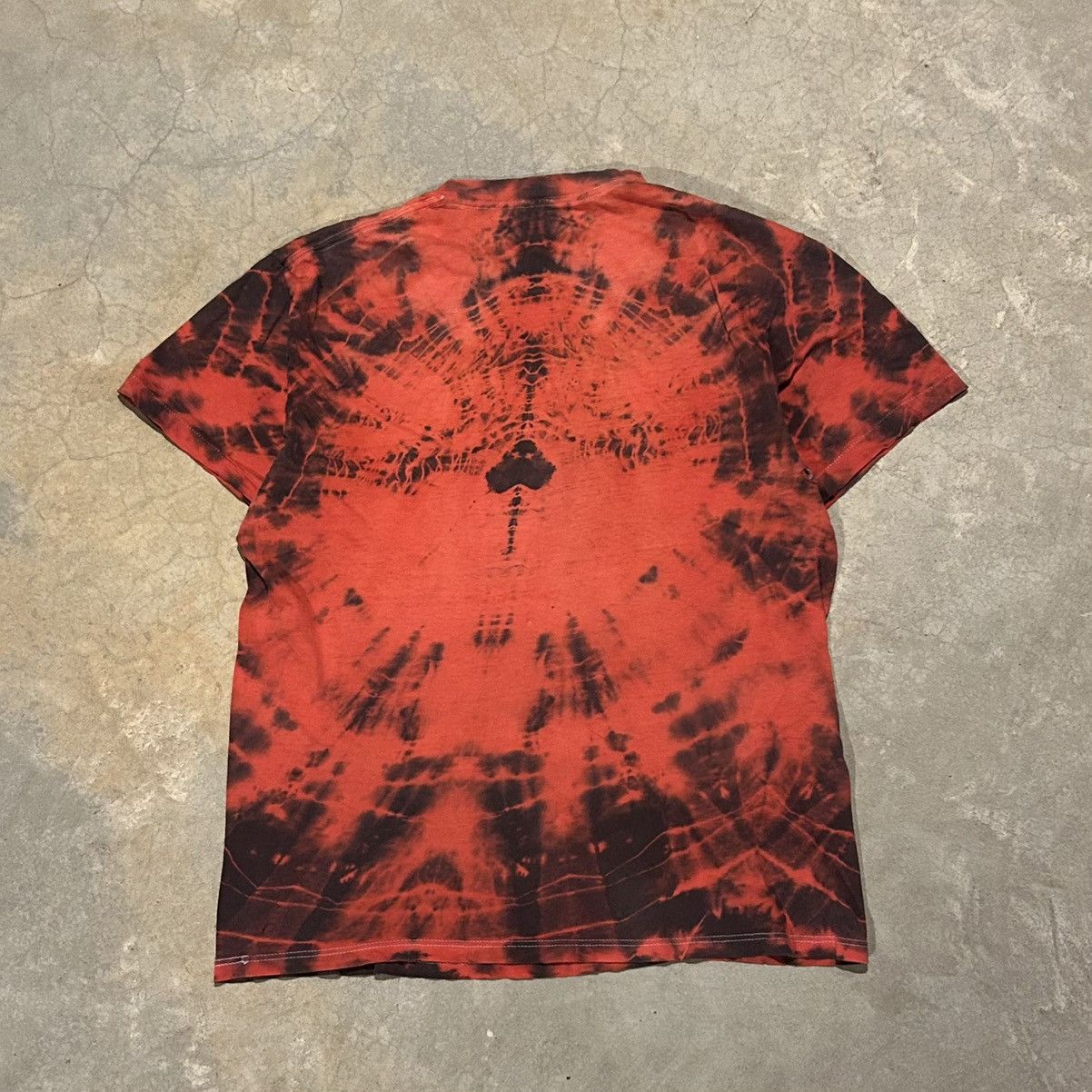 Band Tees × Vintage Vintage 1980s Bon Jovi Smoking Skull Distressed Tie Dye Tee Size US M / EU 48-50 / 2 - 5 Thumbnail
