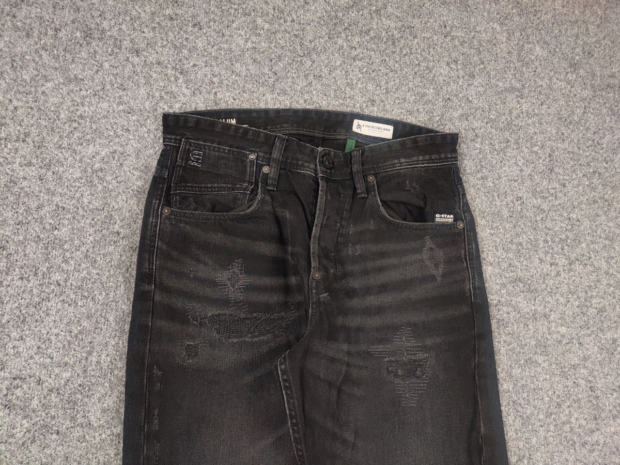 G-Star G Star Raw Alum Relaxed Straight Fit Distressed Denim Jeans Size US 31 - 6 Thumbnail